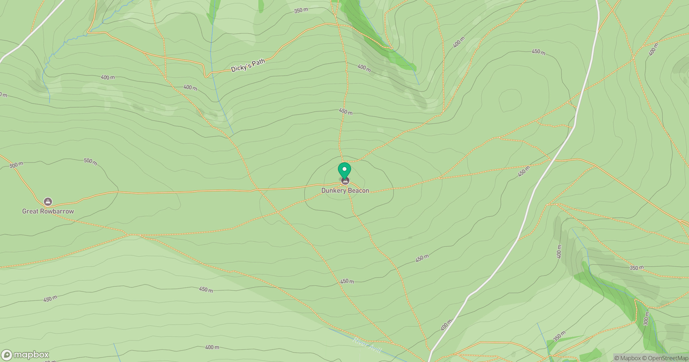 Dunkery Beacon location map