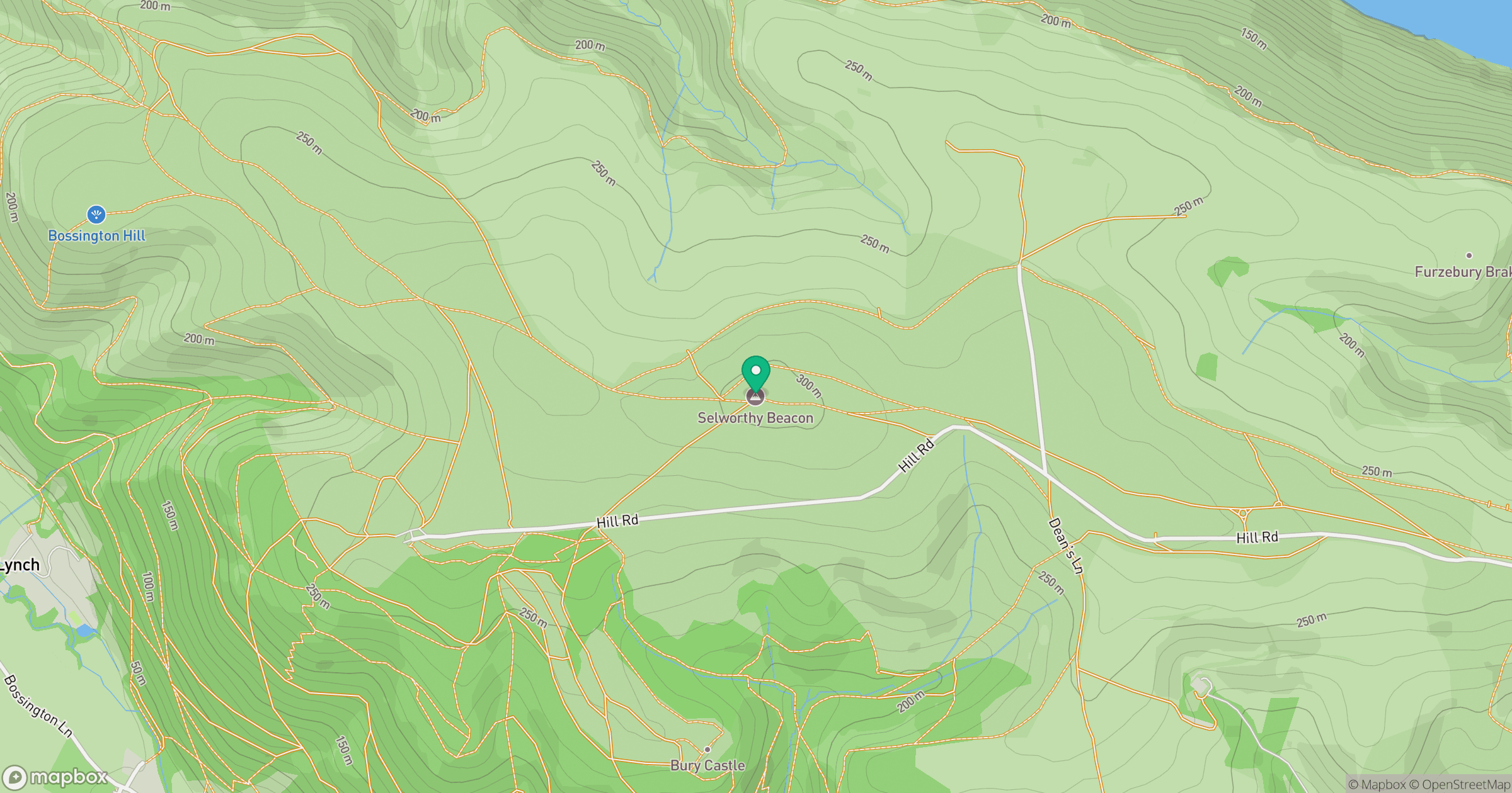 Selworthy Beacon location map