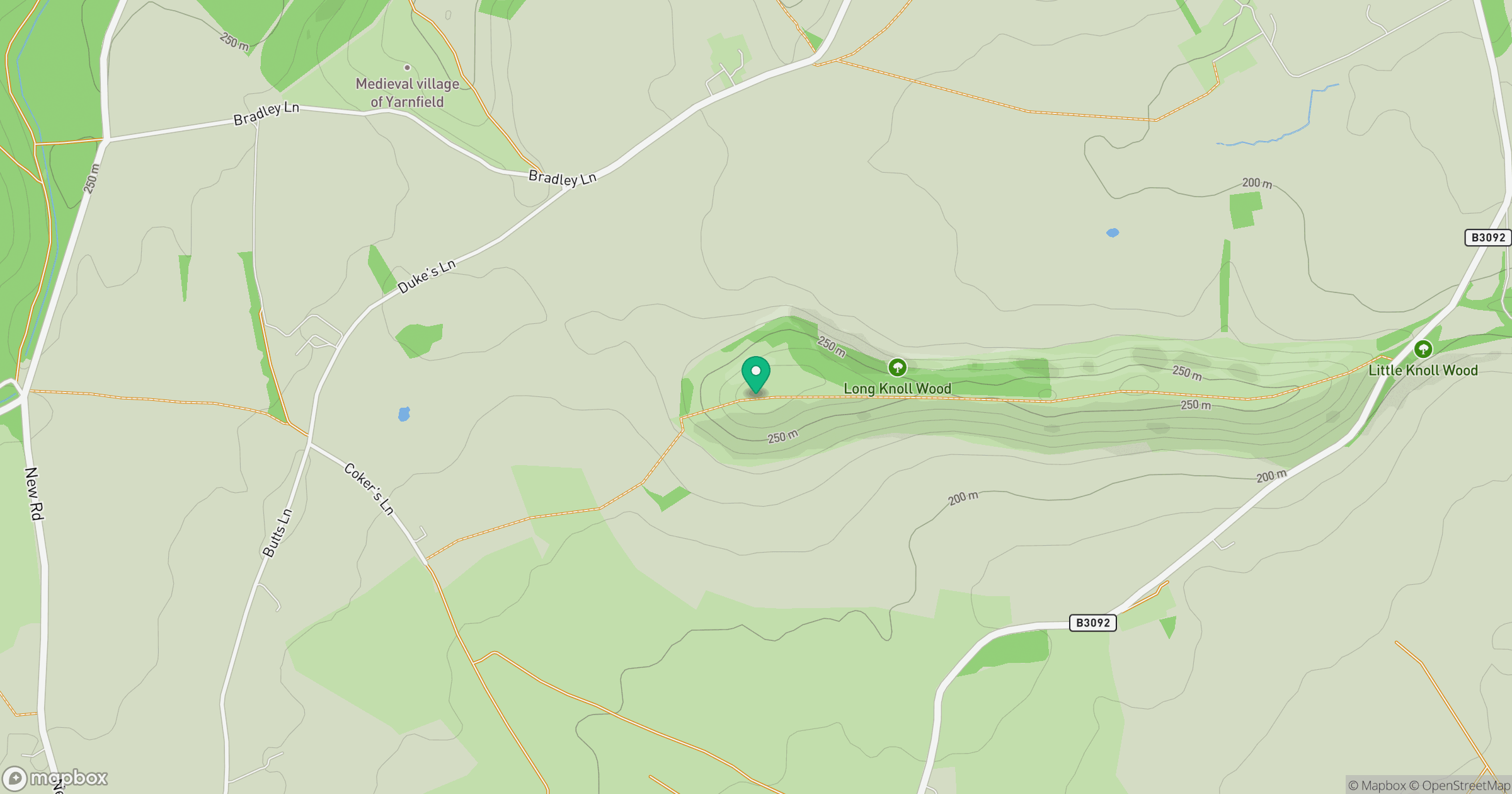 Long Knoll location map