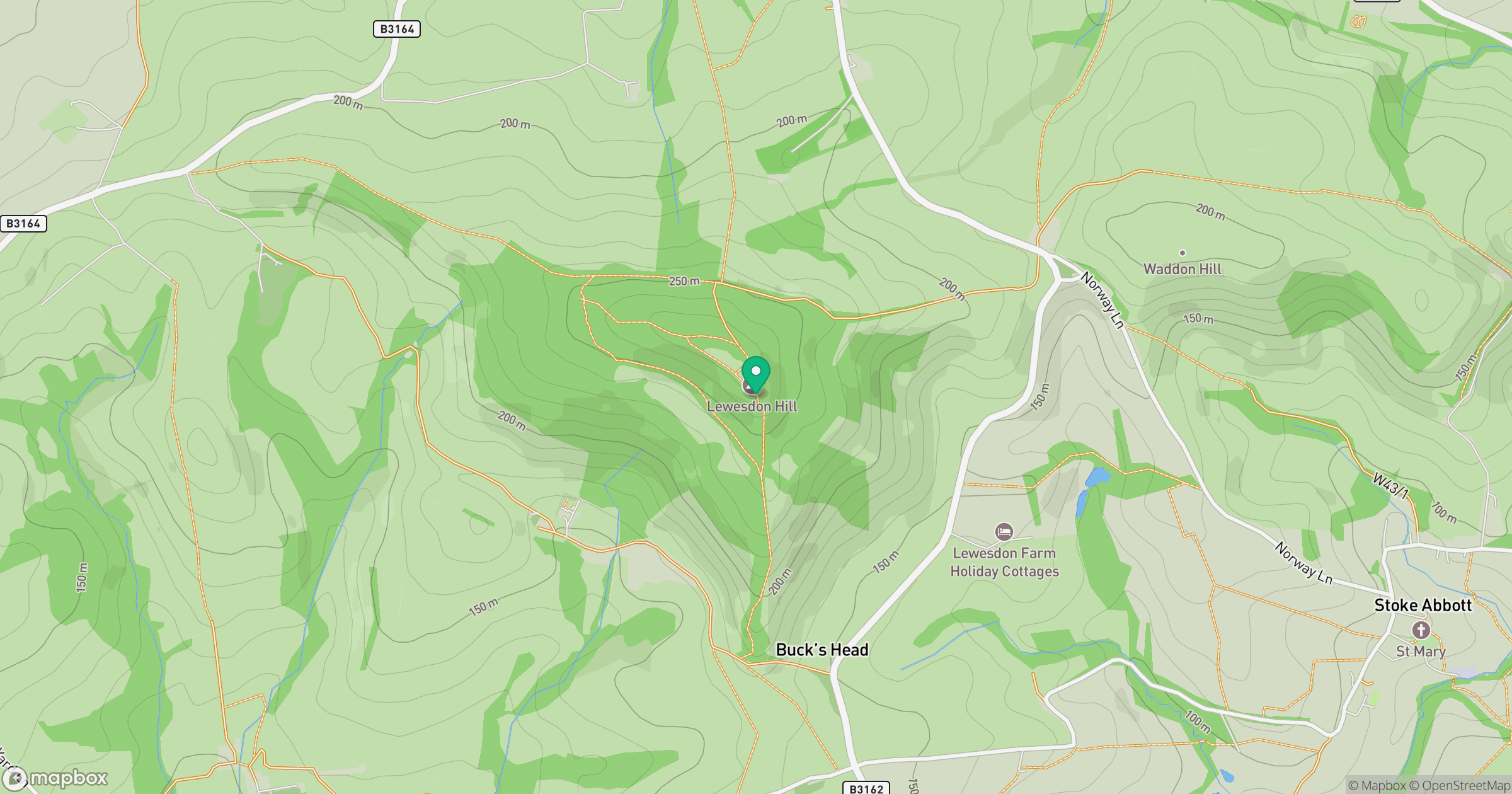 Lewesdon Hill location map