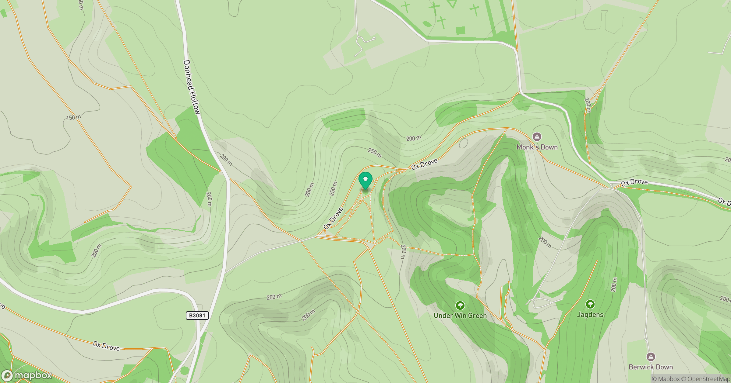 Win Green location map