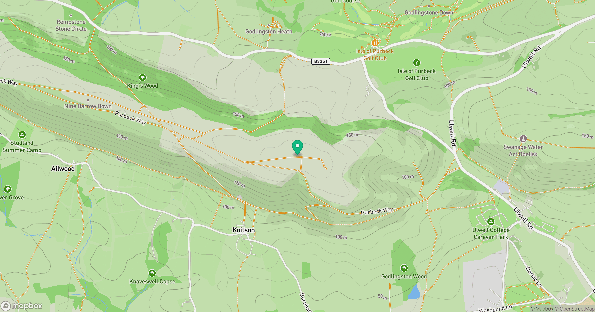 Nine Barrow Down location map