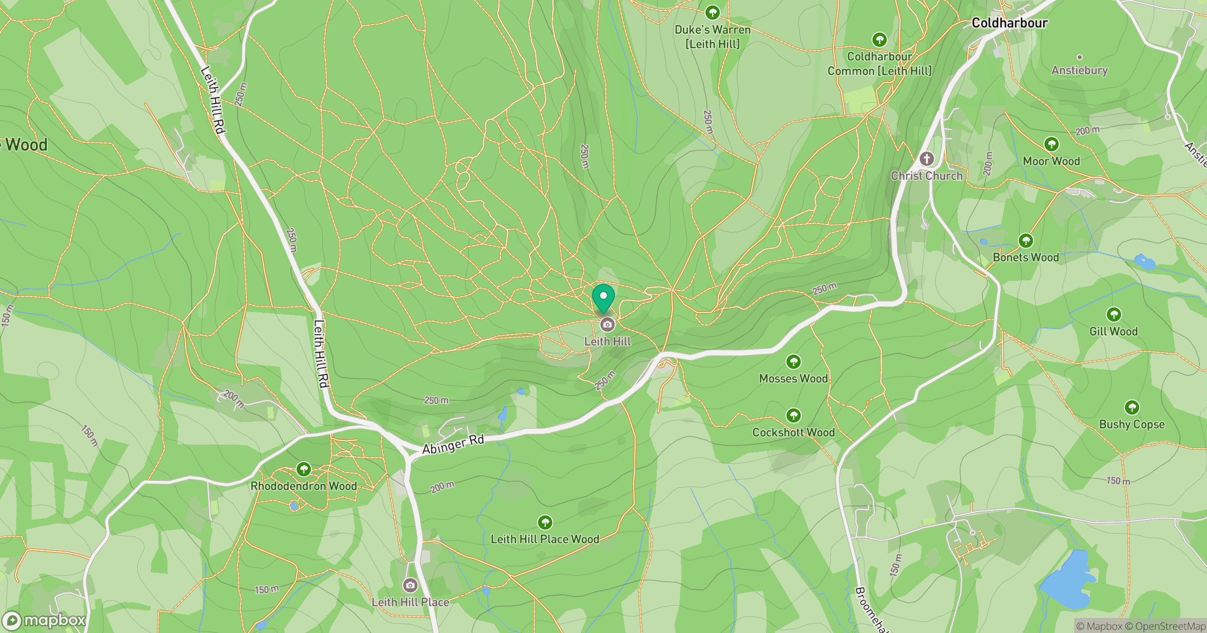 Leith Hill location map