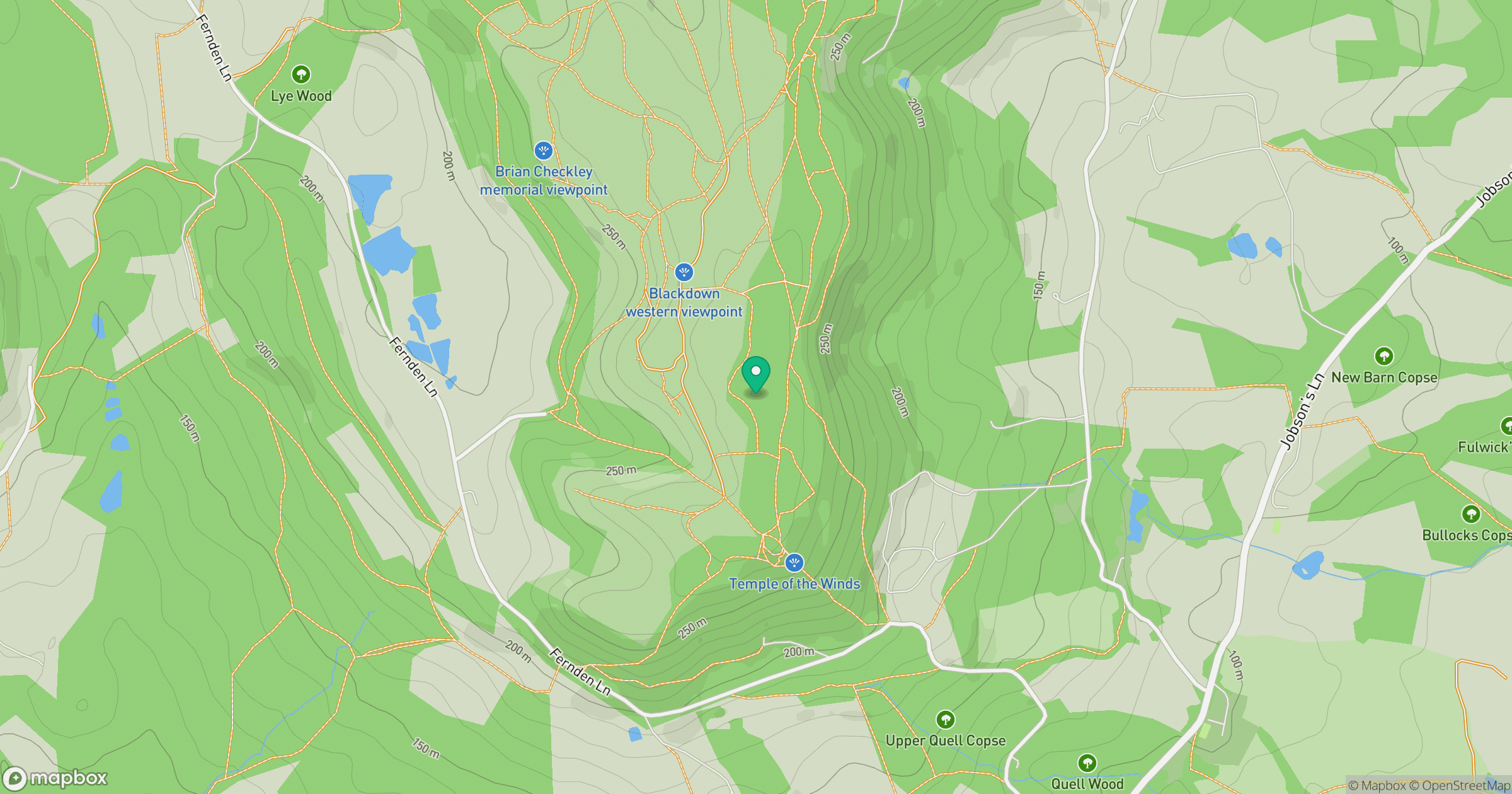 Black Down location map