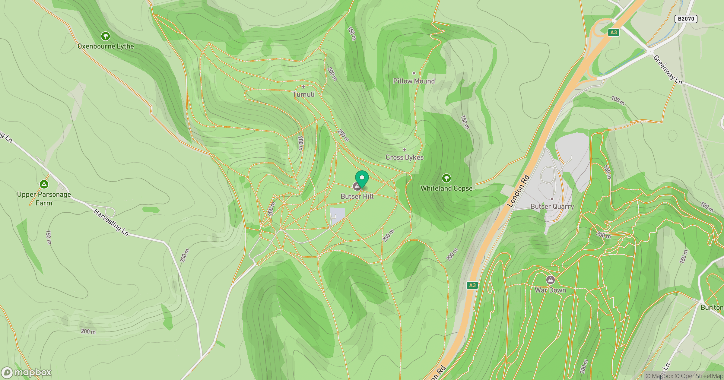 Butser Hill location map