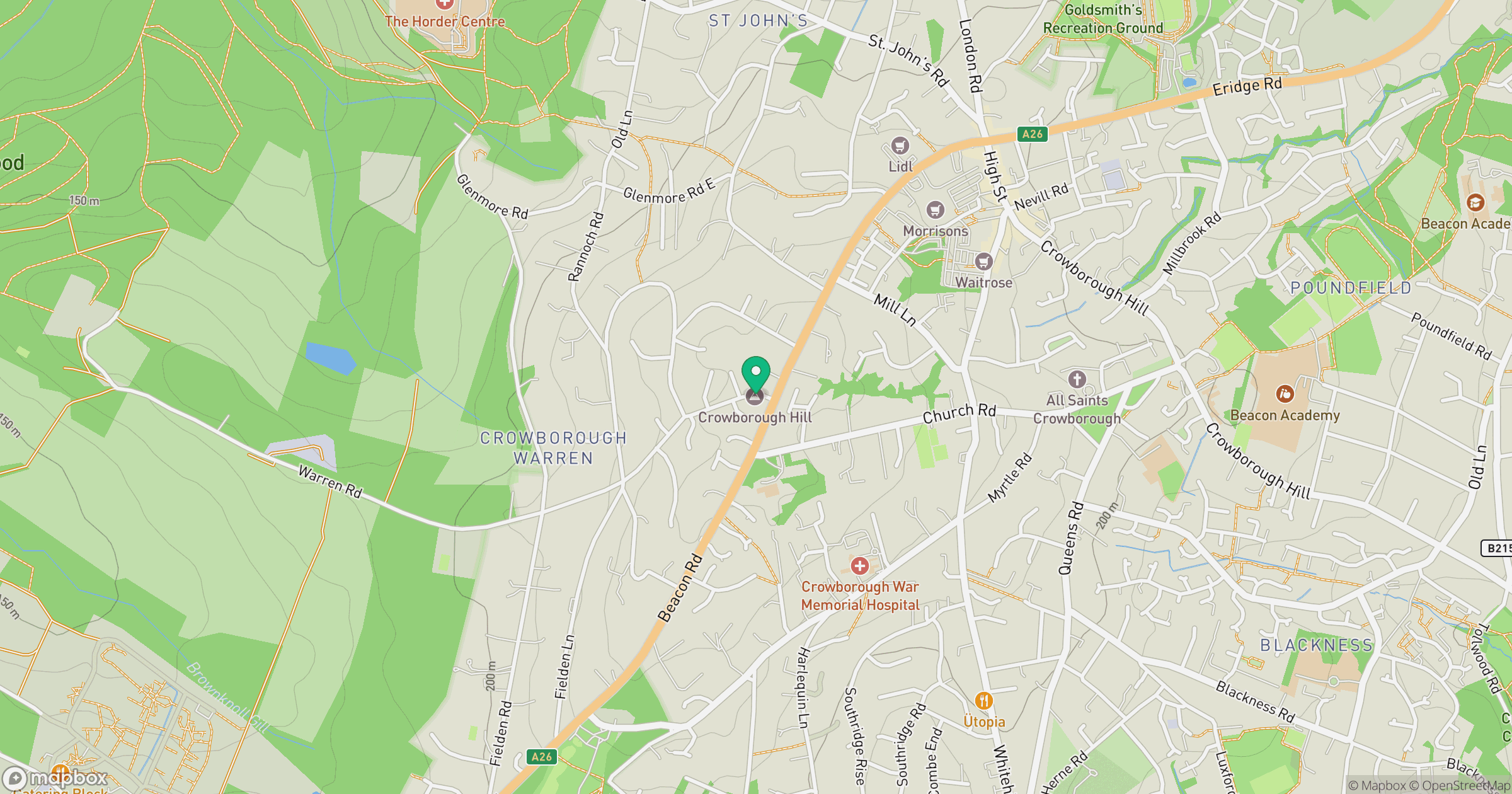 Crowborough location map