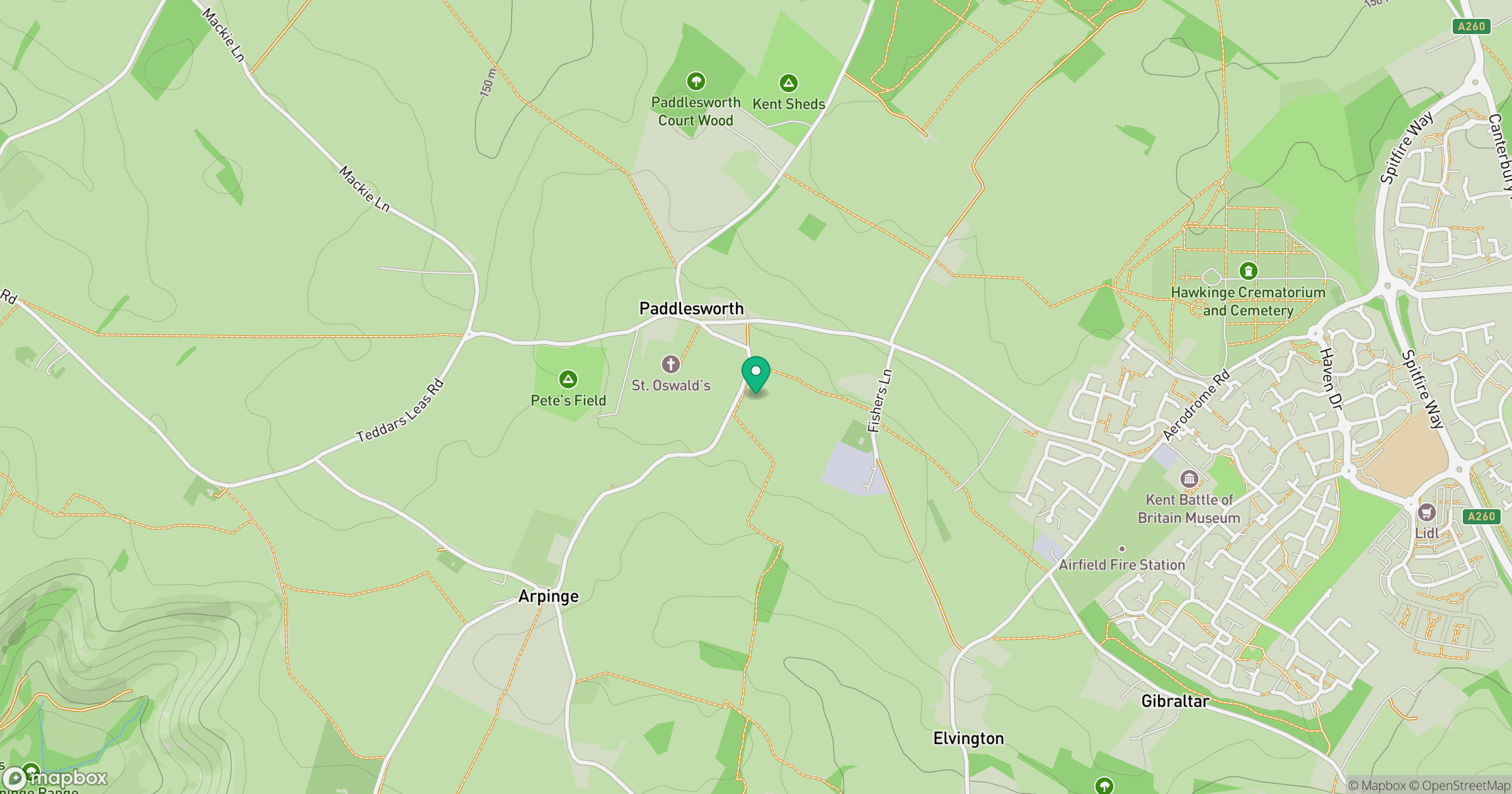 Cheriton Hill location map