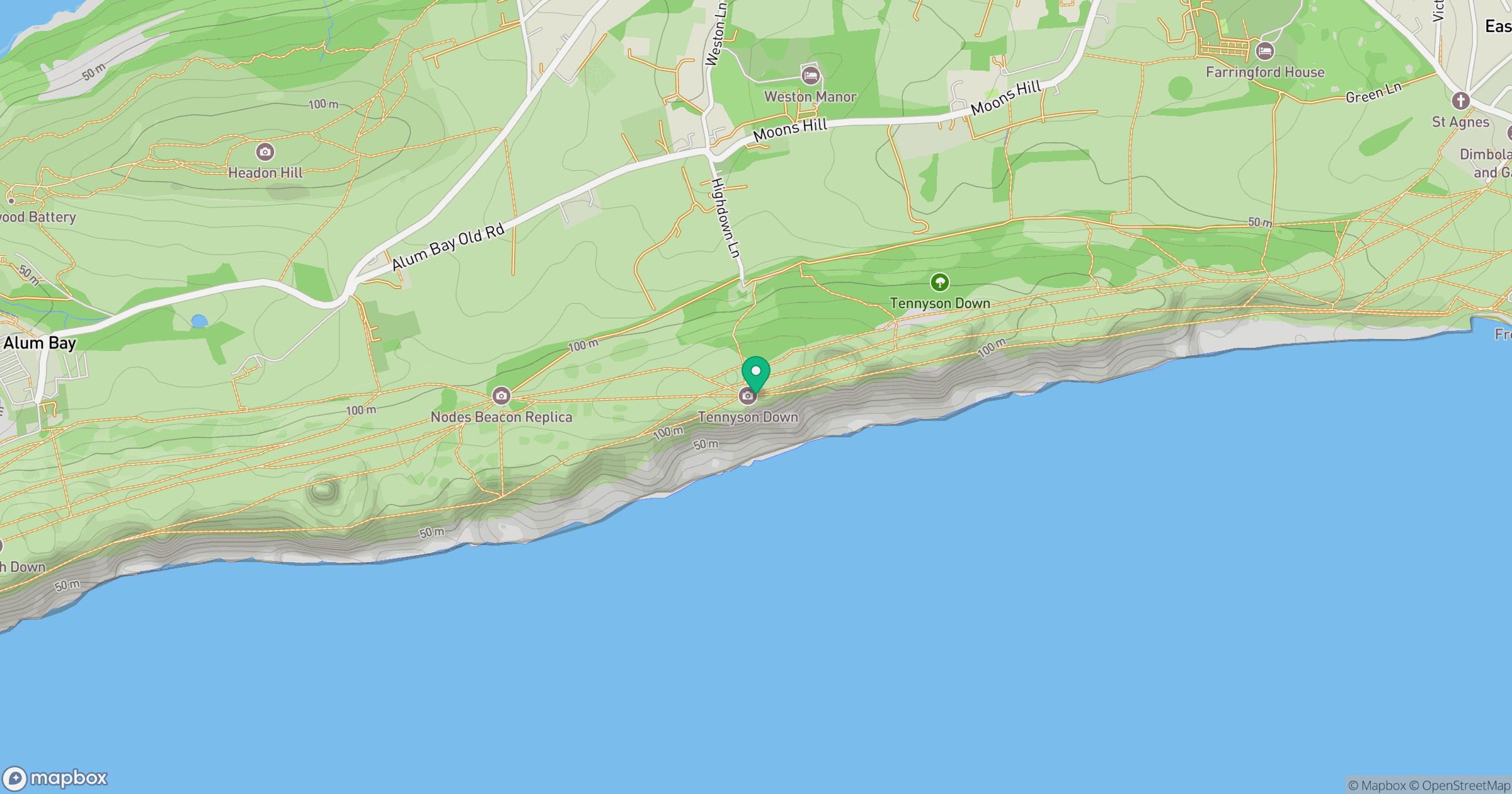 Tennyson Down location map
