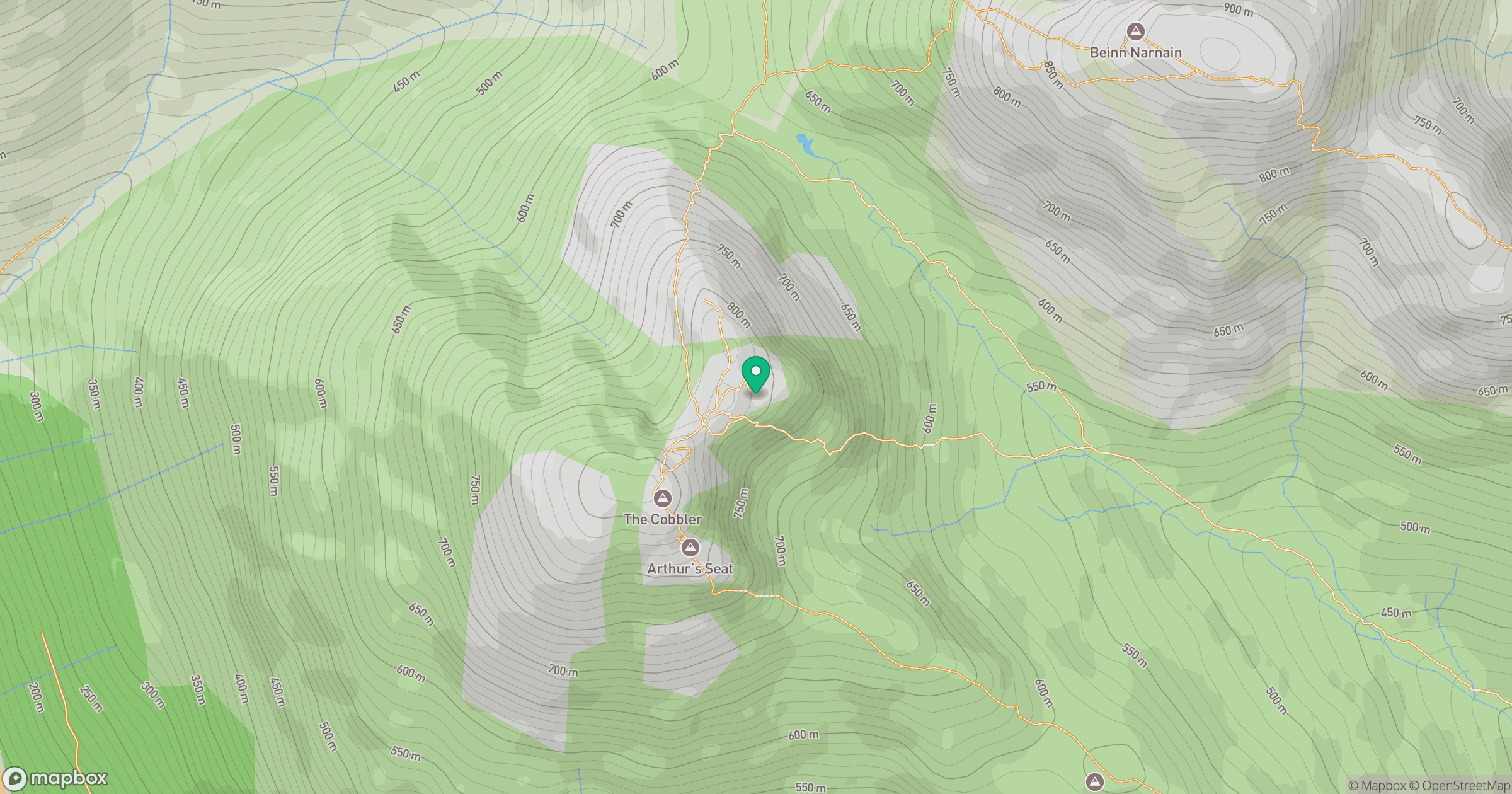 The Cobbler North Peak location map