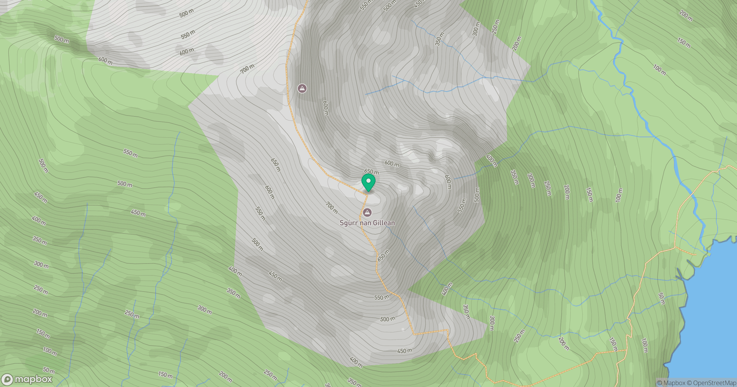 Sgurr nan Gillean location map
