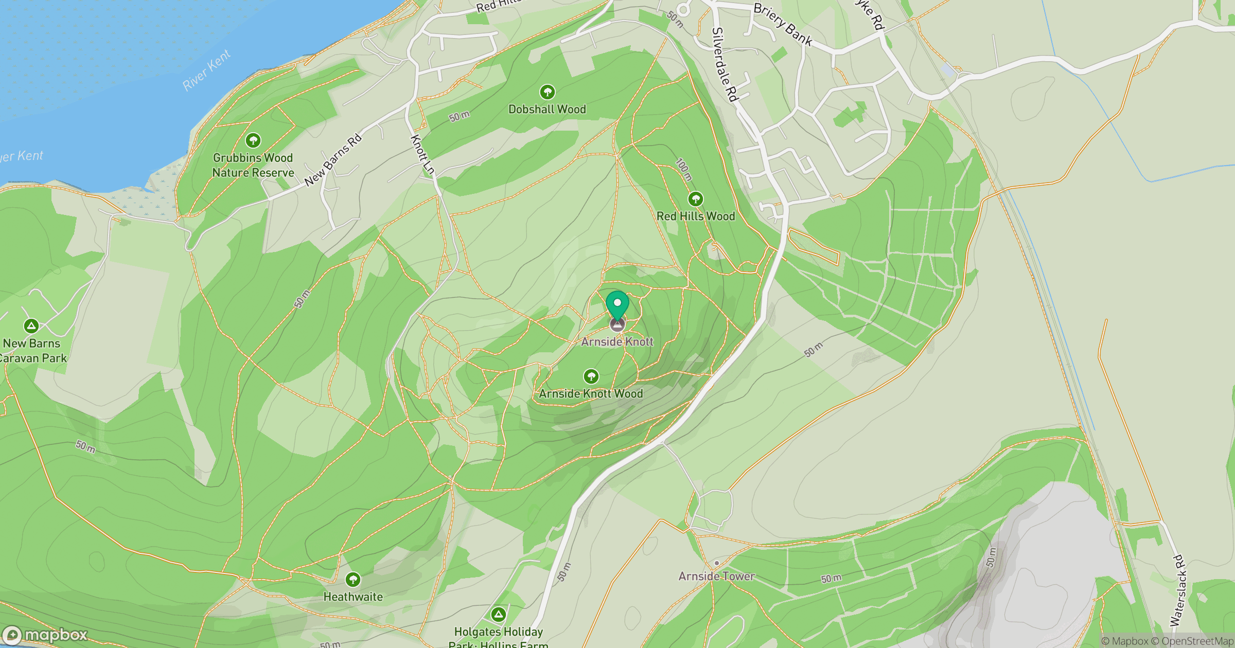 Arnside Knott location map