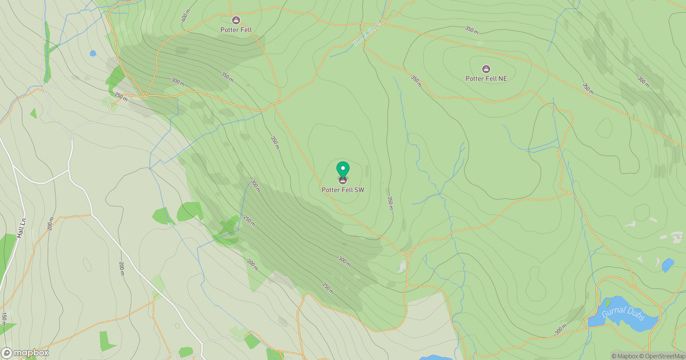 nameless (Potter Fell - 1) [Brunt Knott South Top] location map
