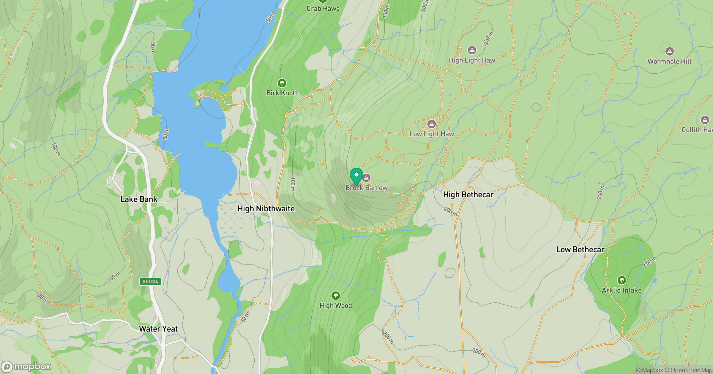nameless (Top o' Selside - Brock Barrow) location map