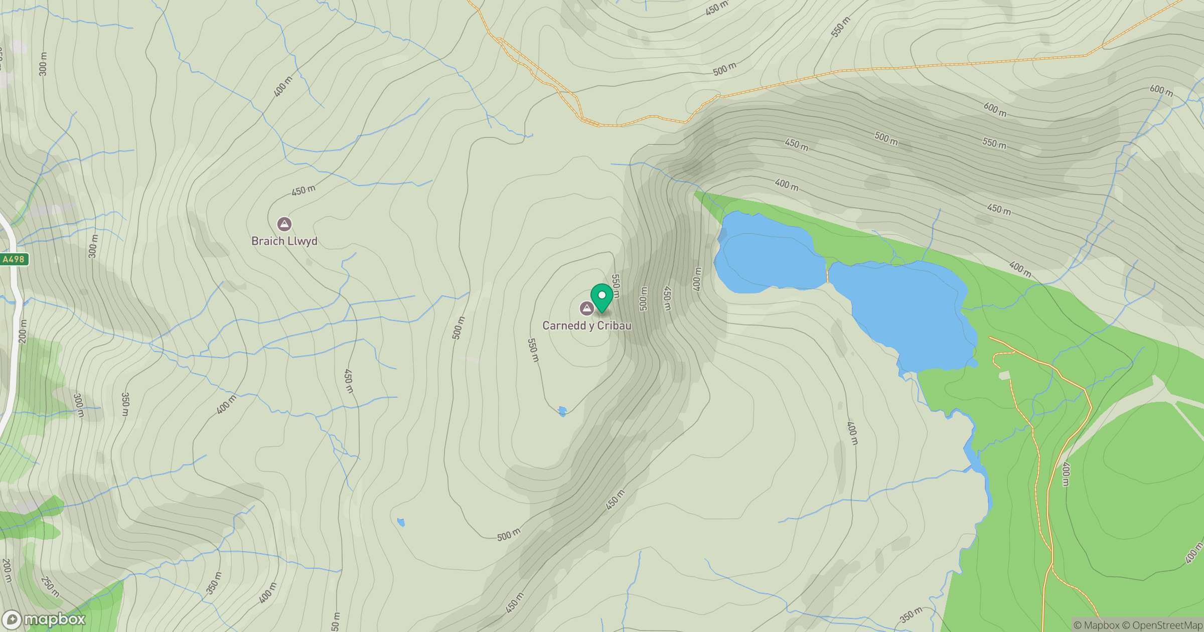Carnedd y Cribau location map