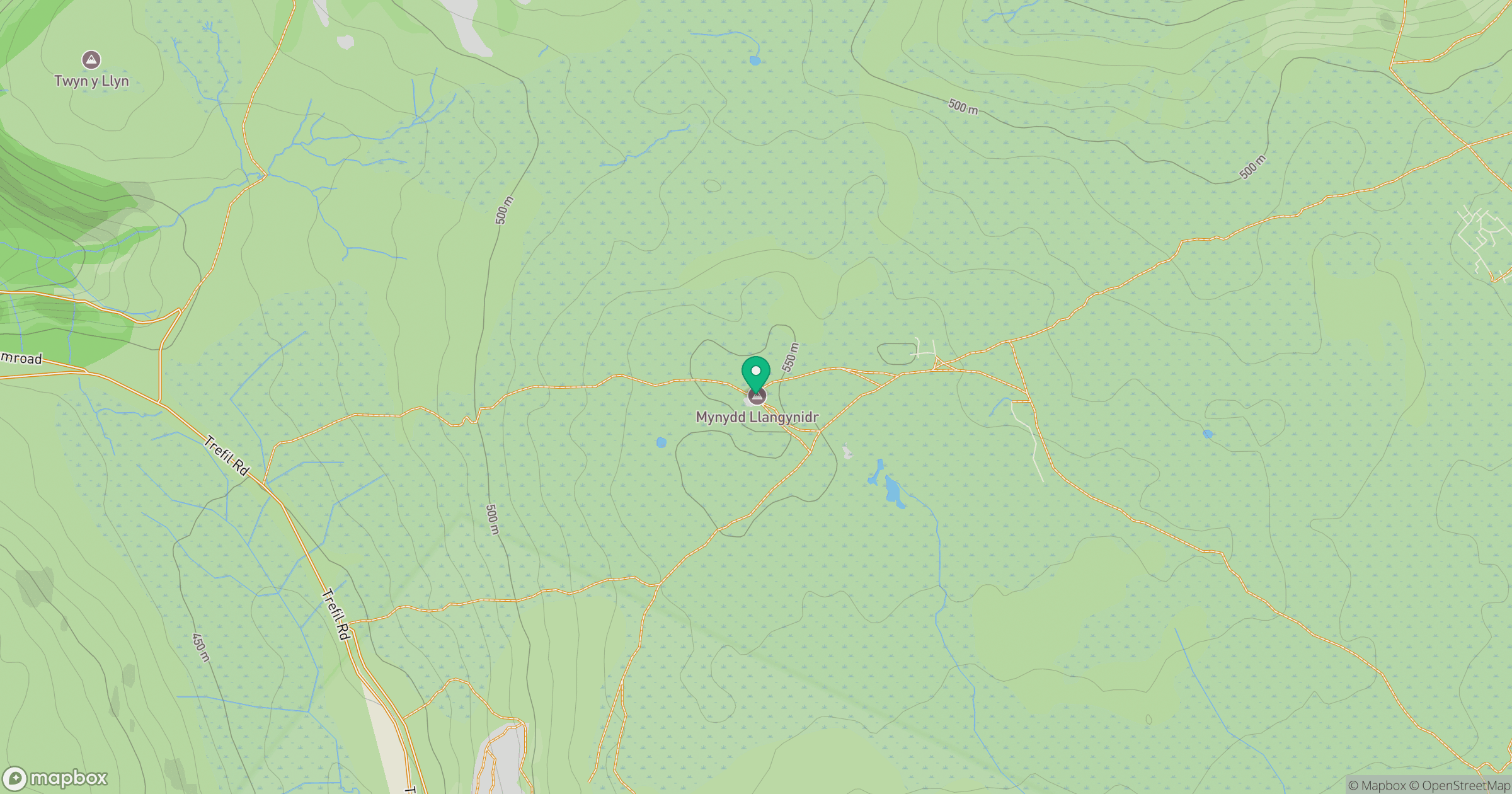 Mynydd Llangynidr location map