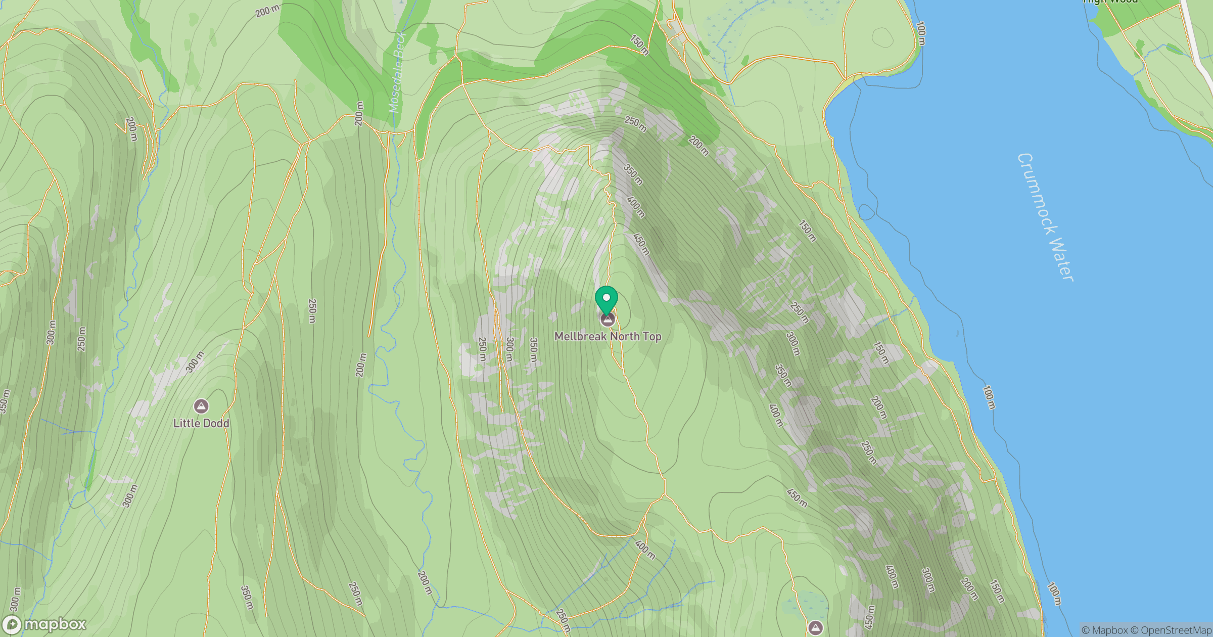 Mellbreak North Top location map