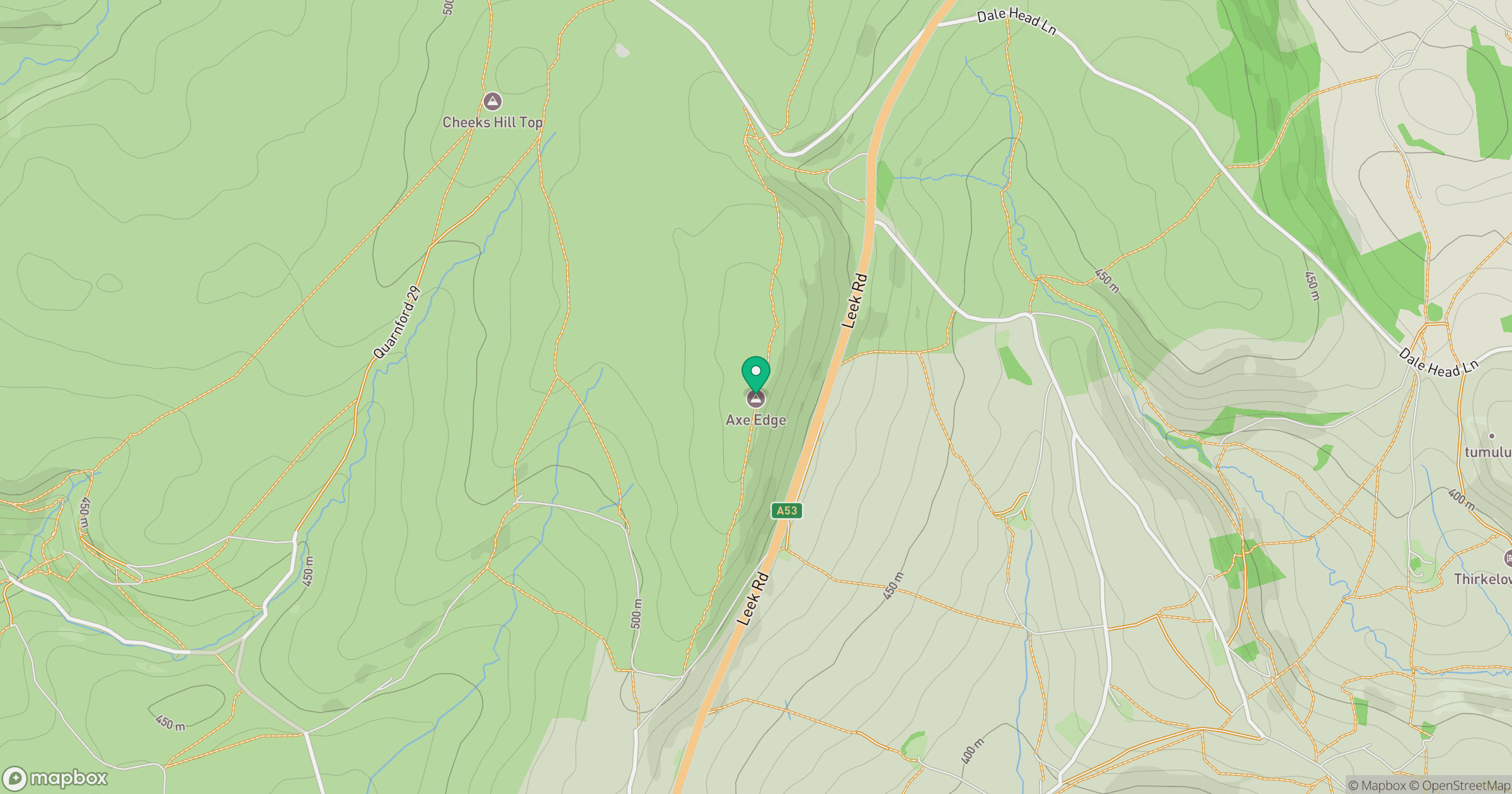 Axe Edge location map