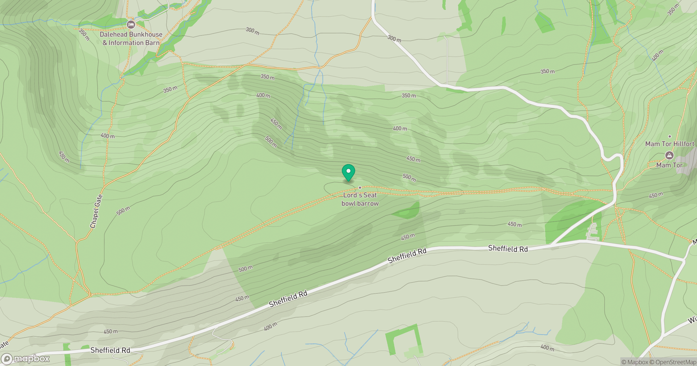 Lord's Seat [Rushup Edge] location map