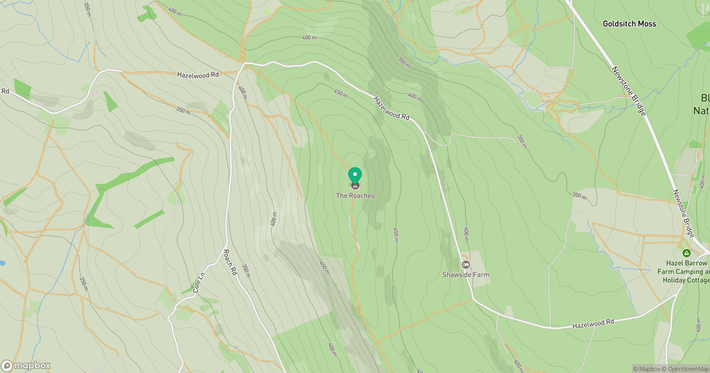 The Roaches location map