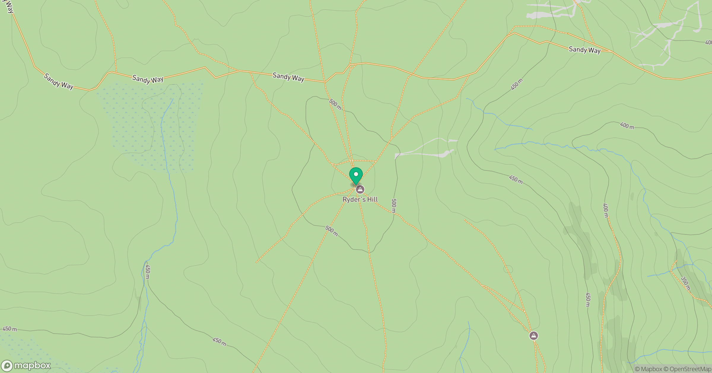 Ryder's Hill location map