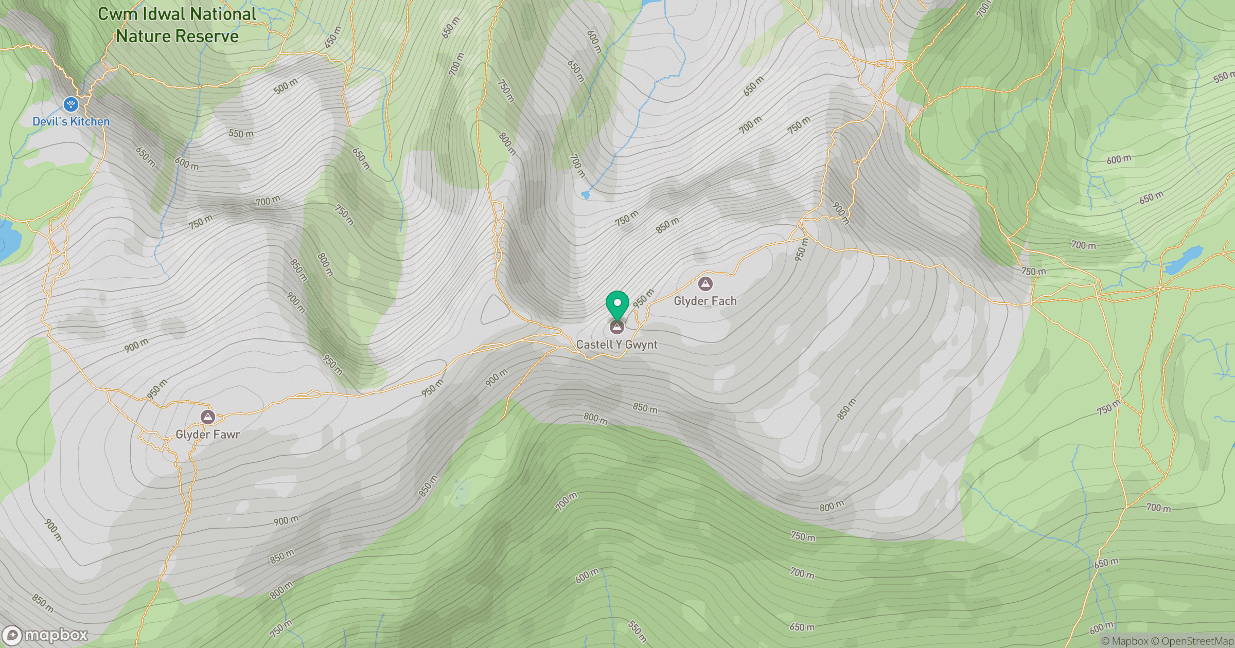 Castell y Gwynt location map