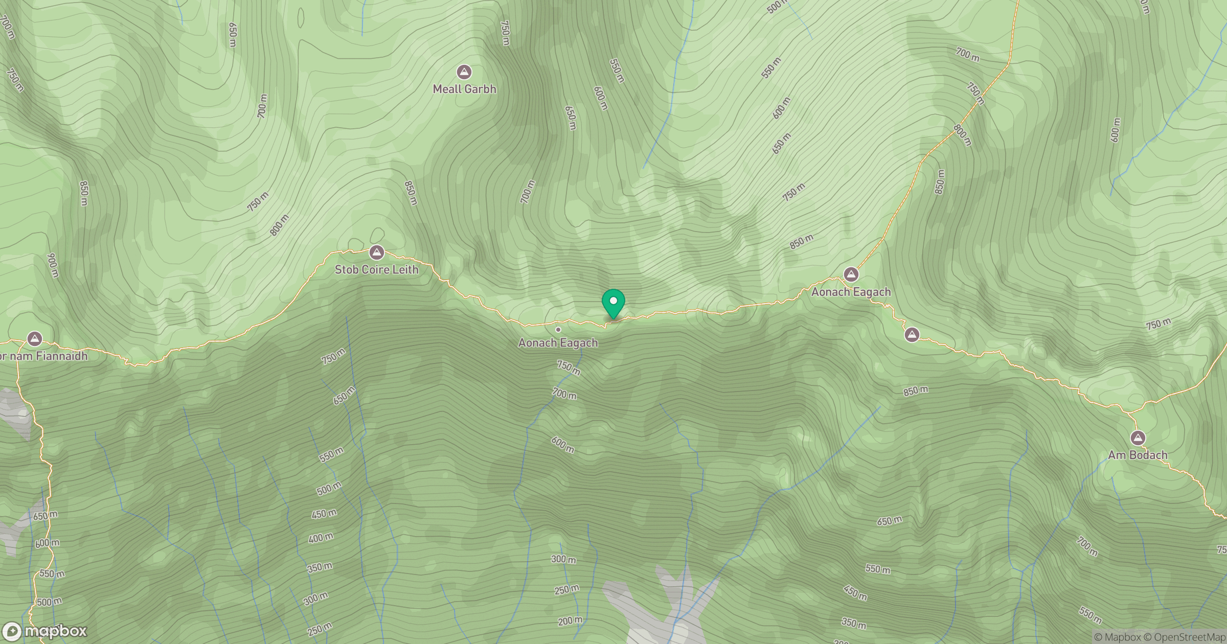 Aonach Eagach East Peak location map
