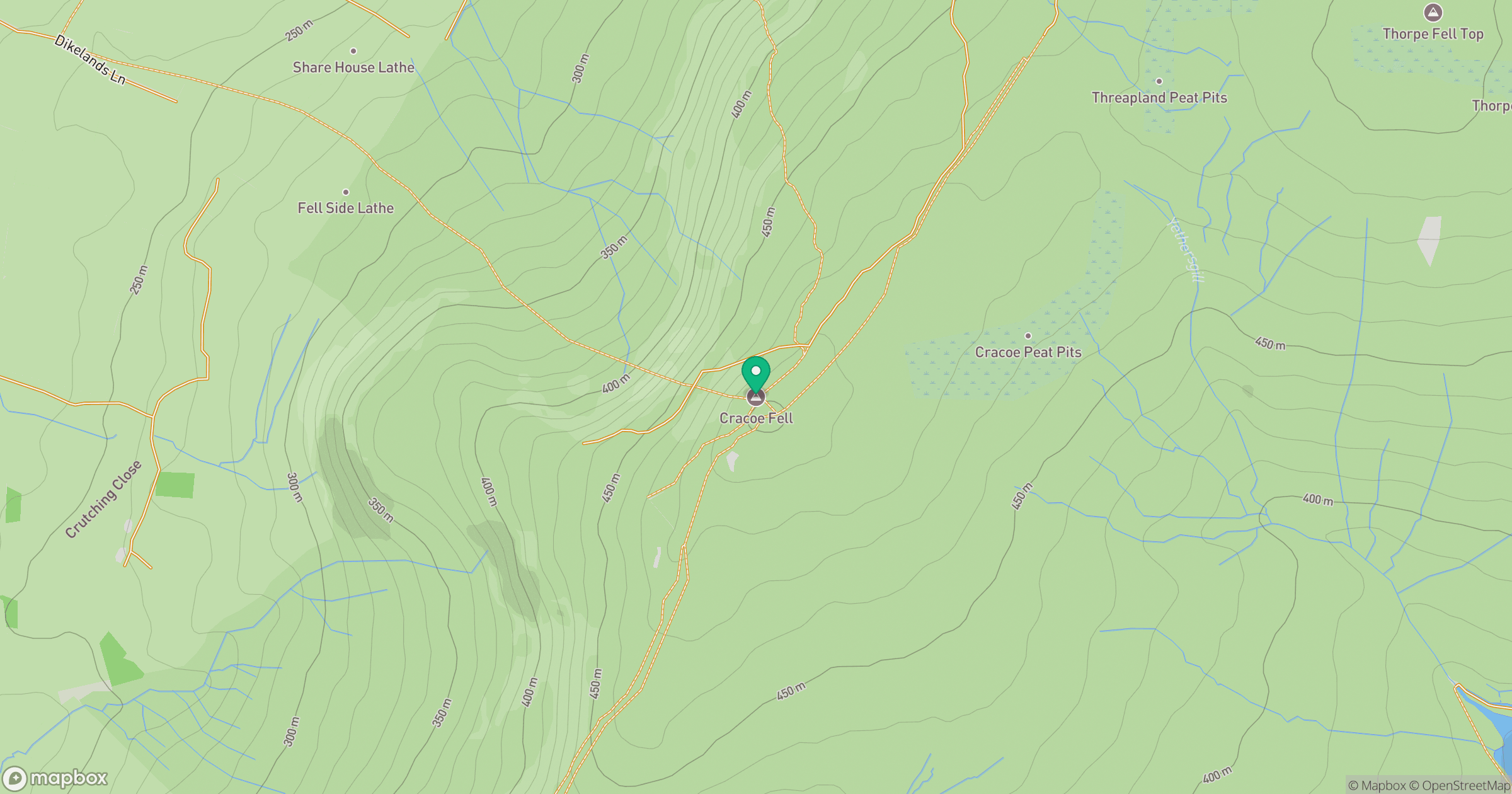 Cracoe Fell location map