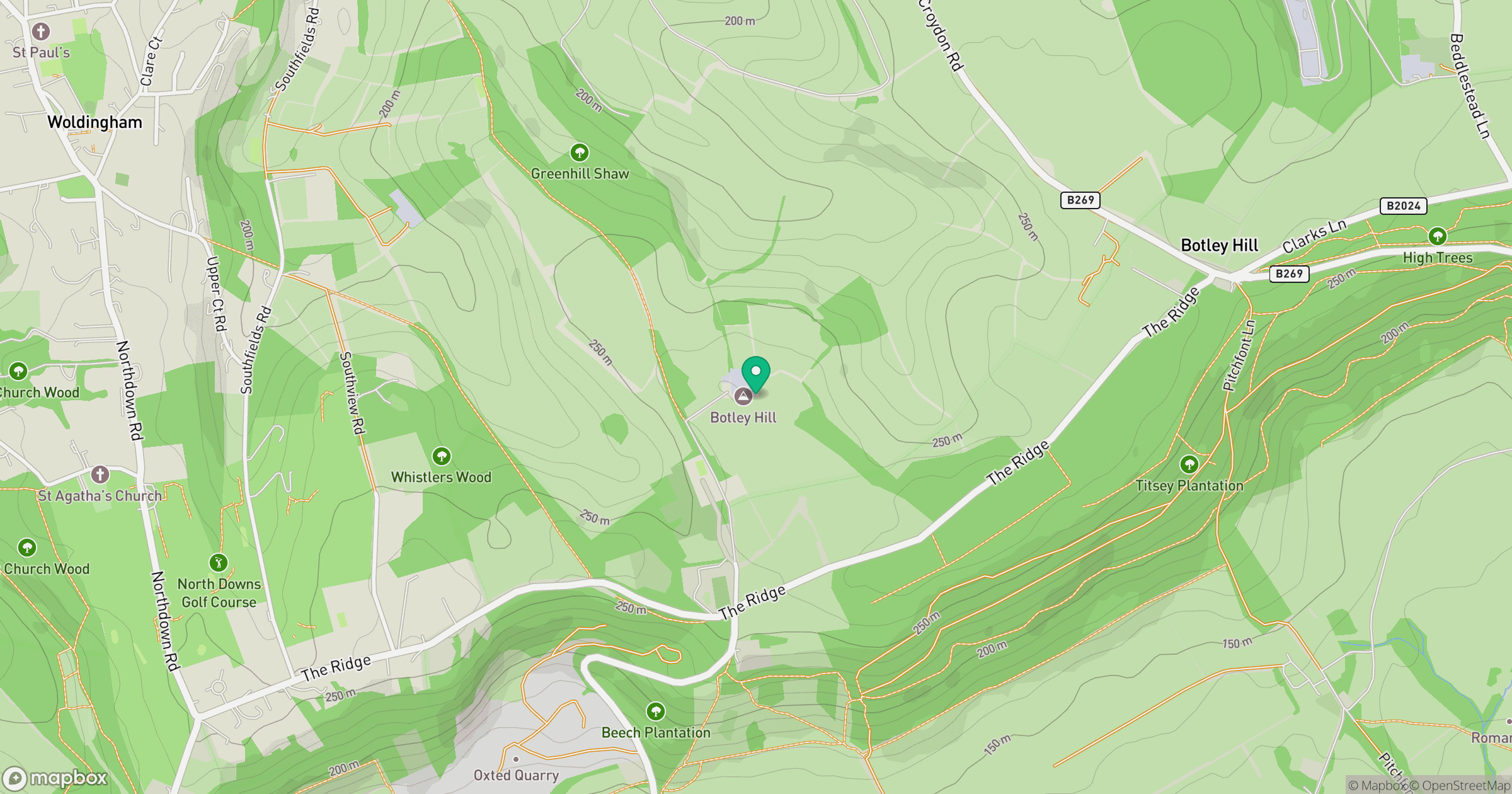 Botley Hill location map