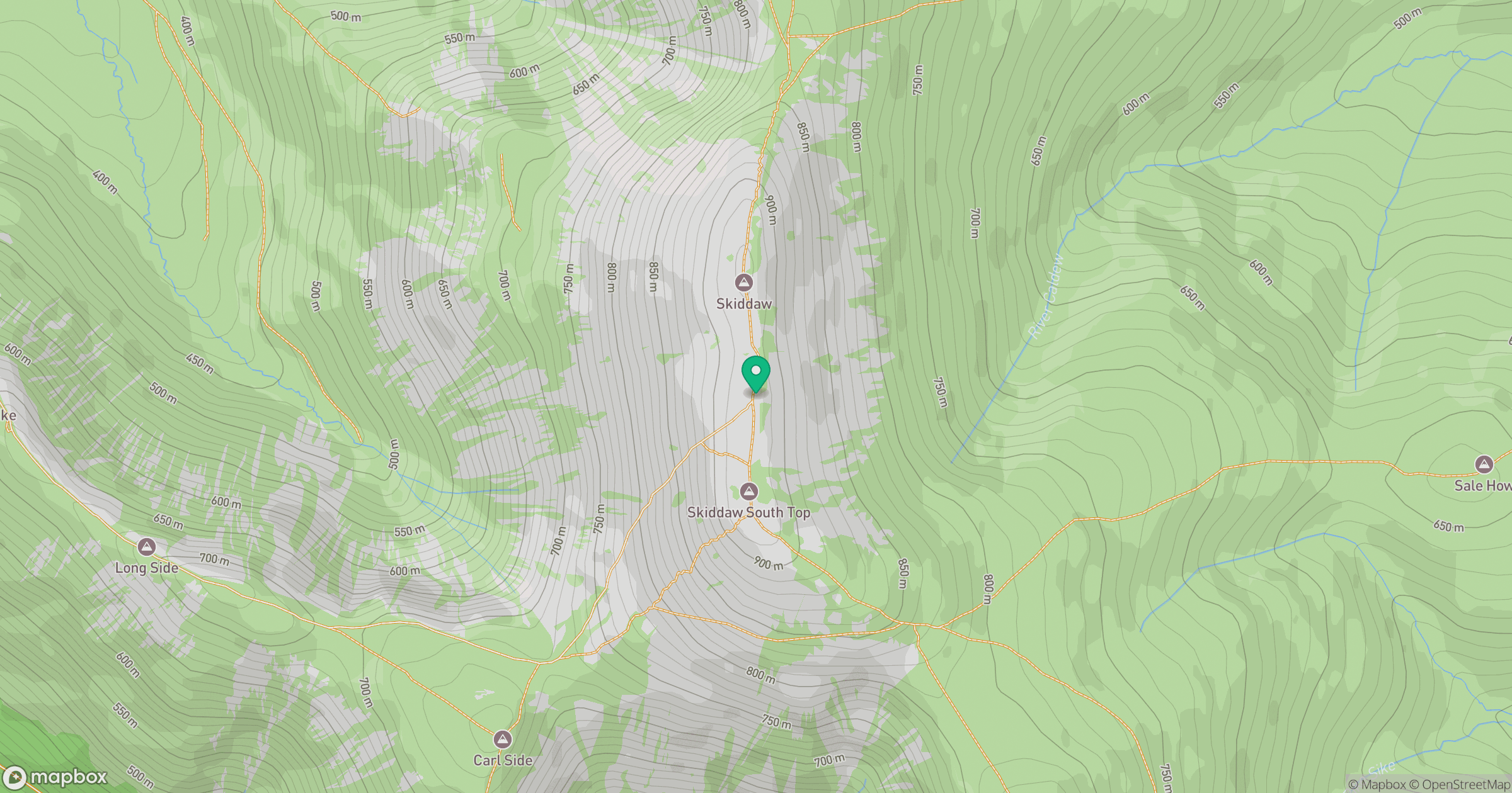 Skiddaw Middle Top location map