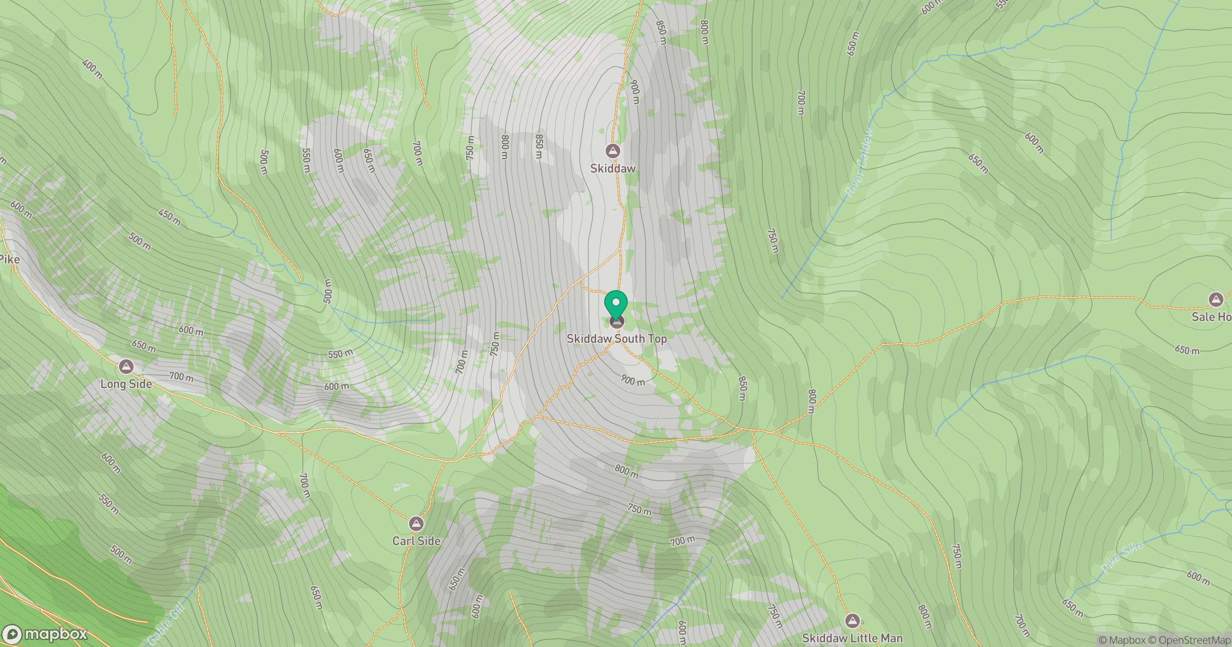 Skiddaw South Top location map