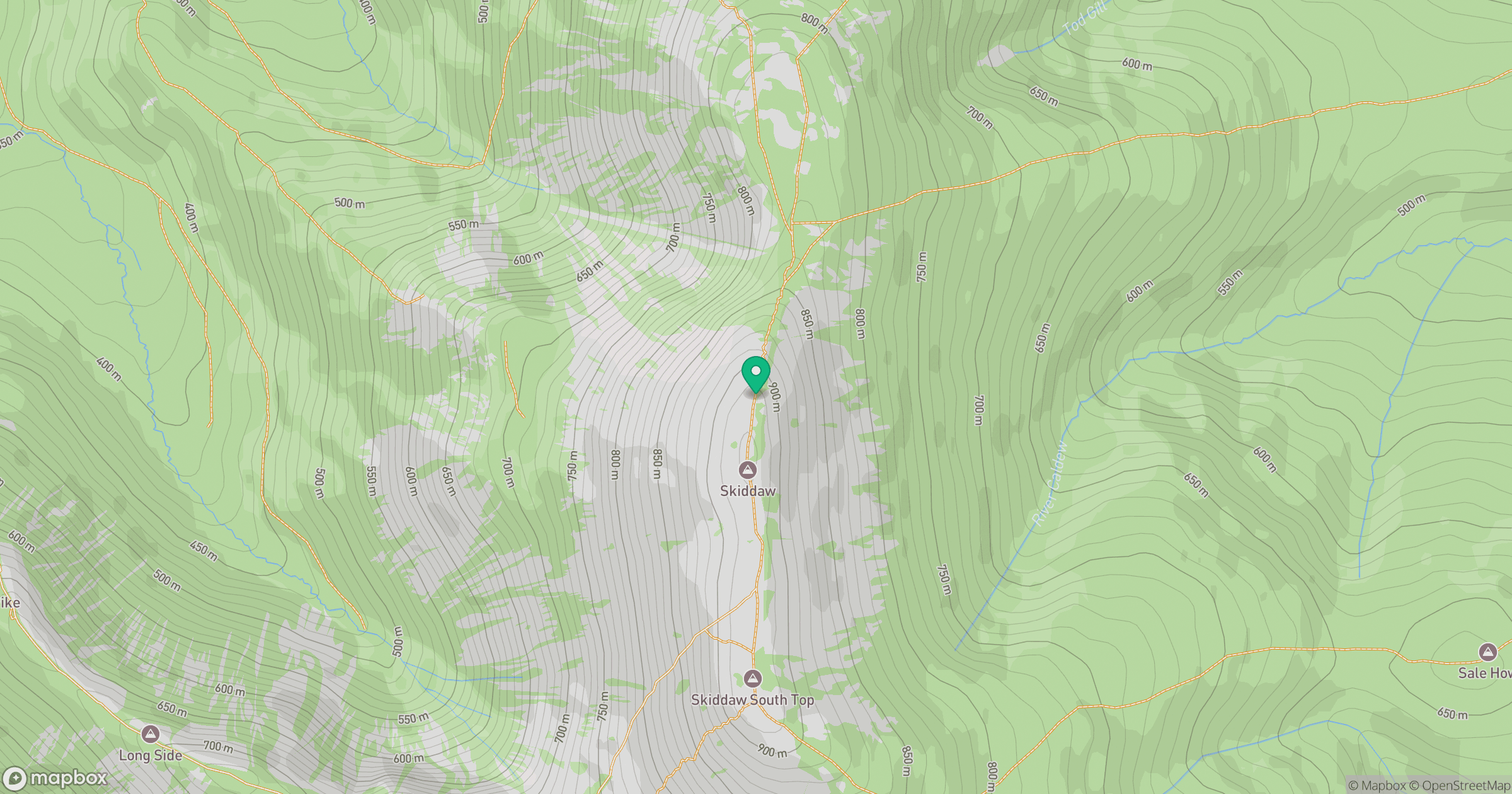Skiddaw North Top location map