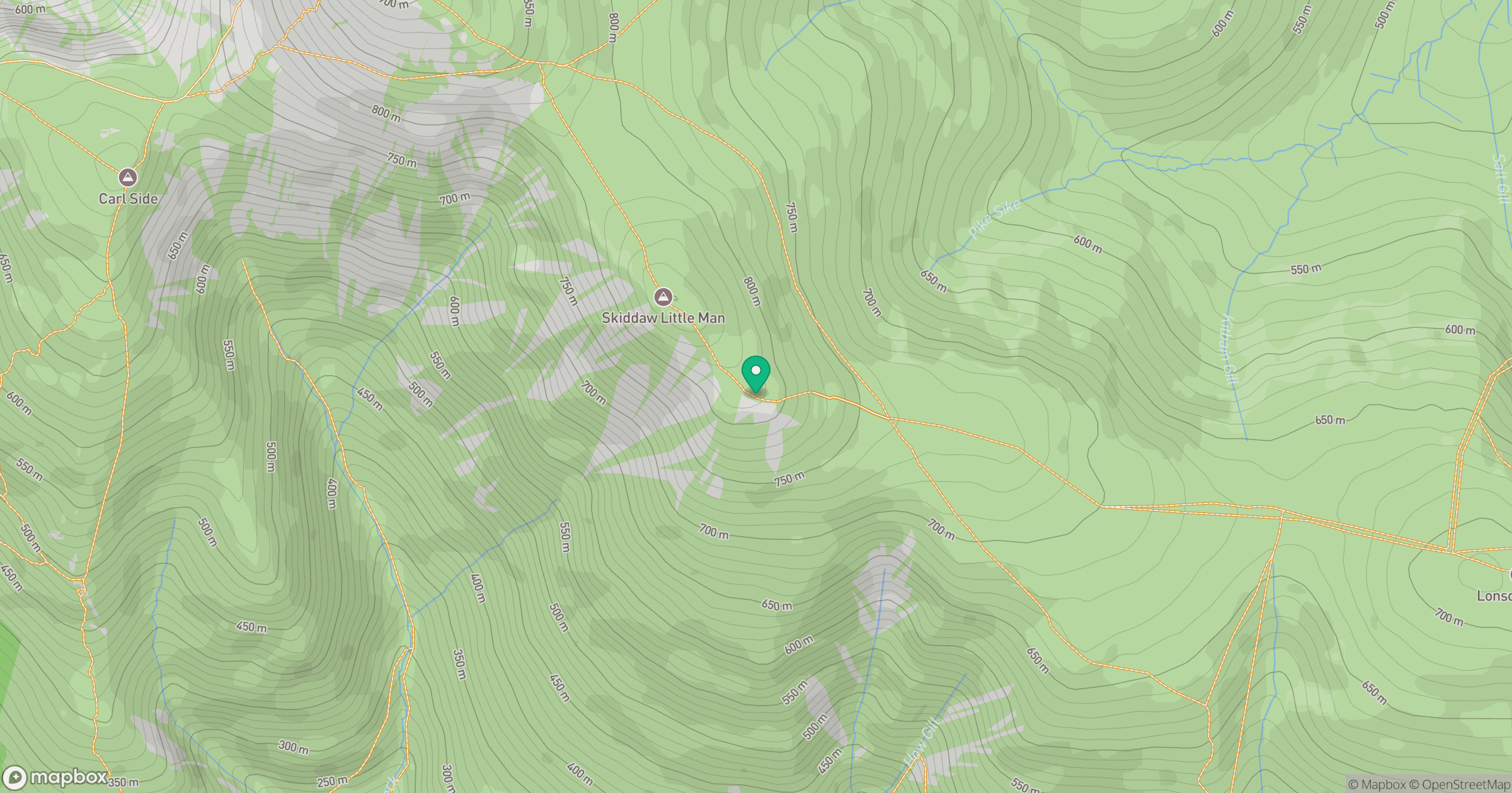 Skiddaw Lesser Man location map