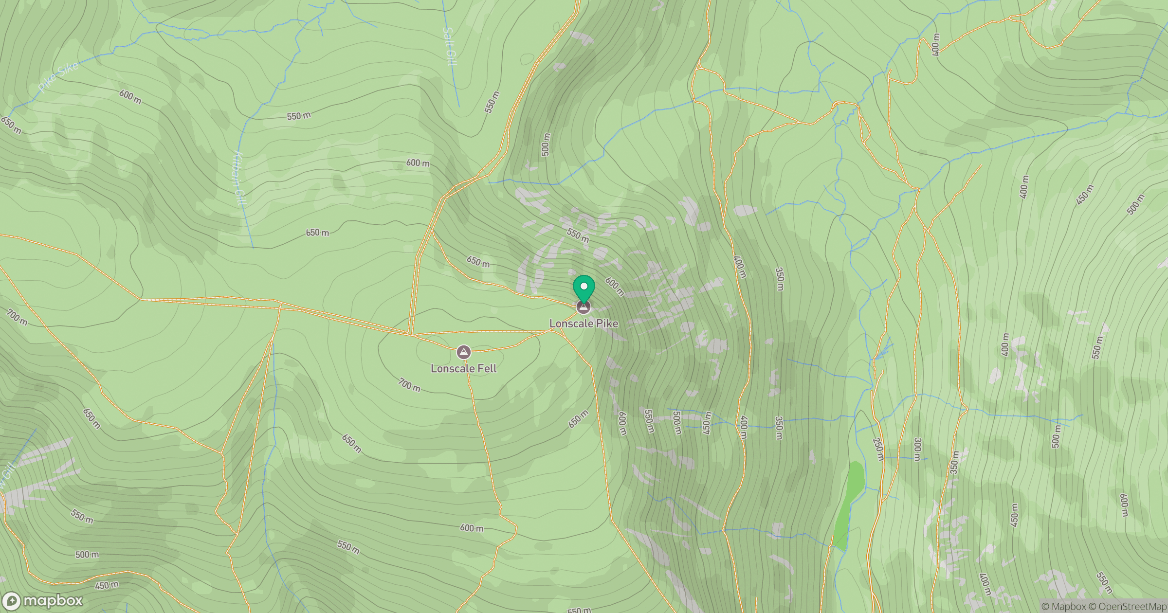Lonscale Pike [Lonscale Fell East Top] location map