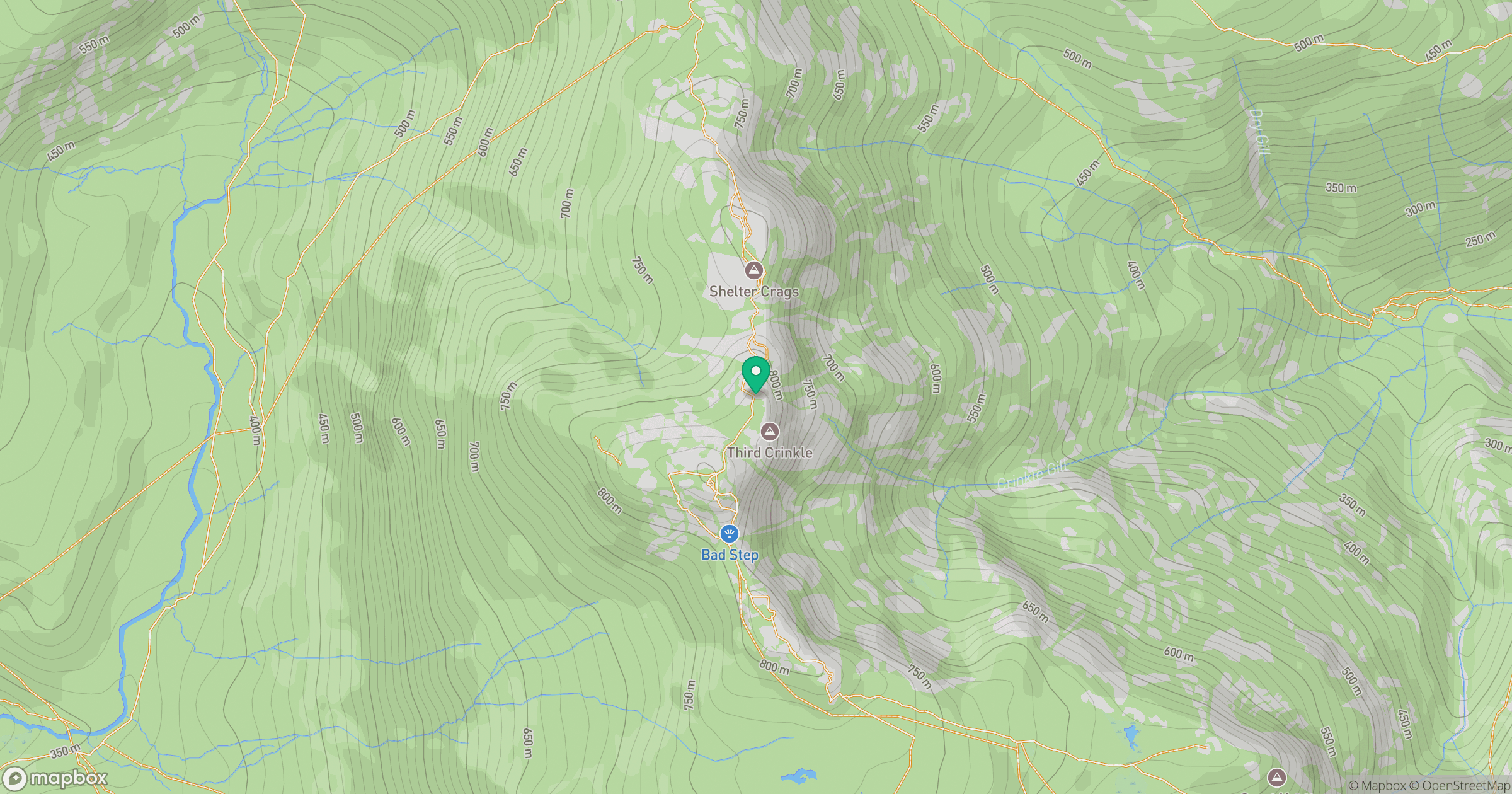 Crinkle Crags - Fourth Crinkle location map
