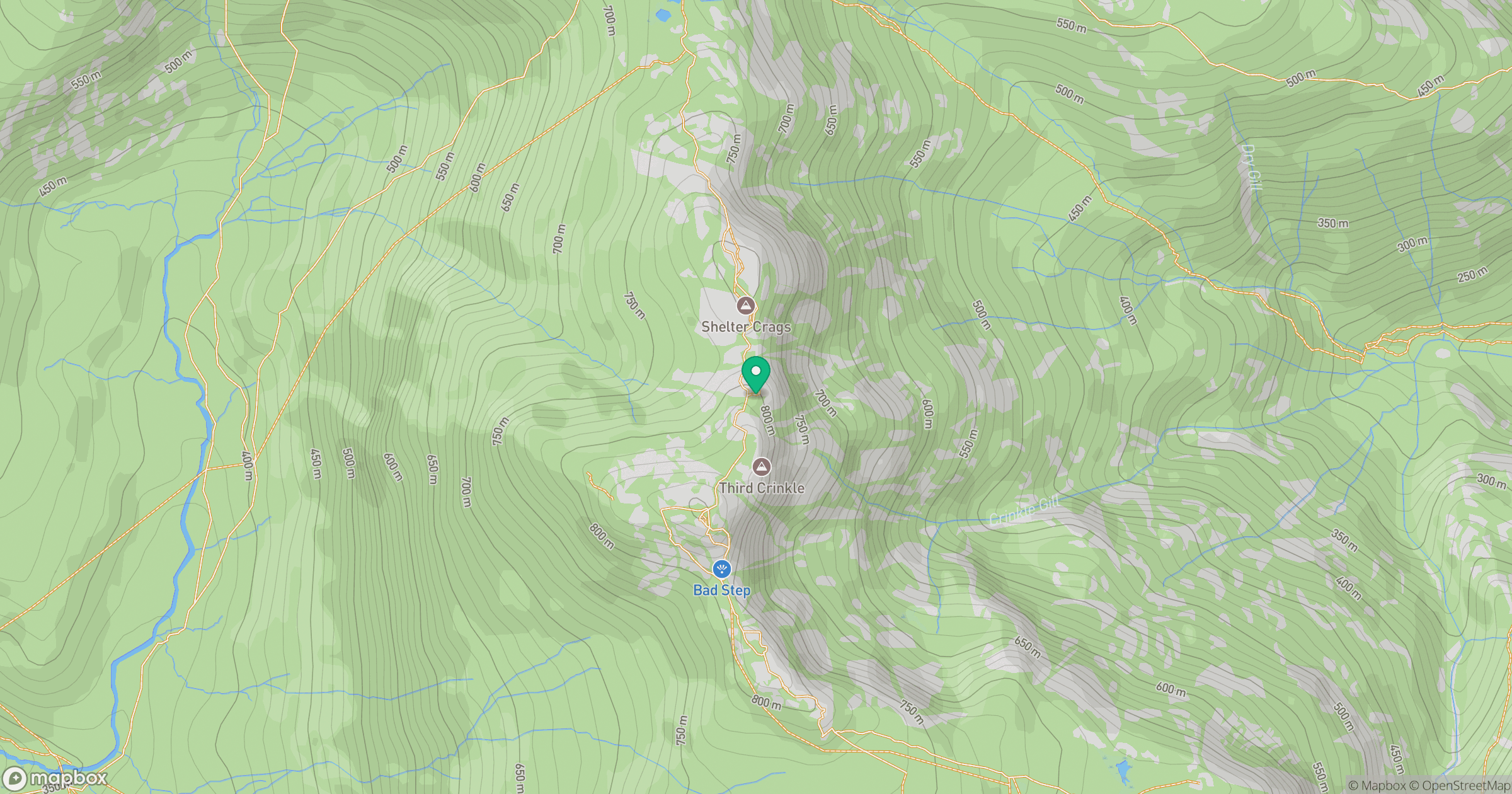 Crinkle Crags - Gunson Knott [Fifth Crinkle] location map