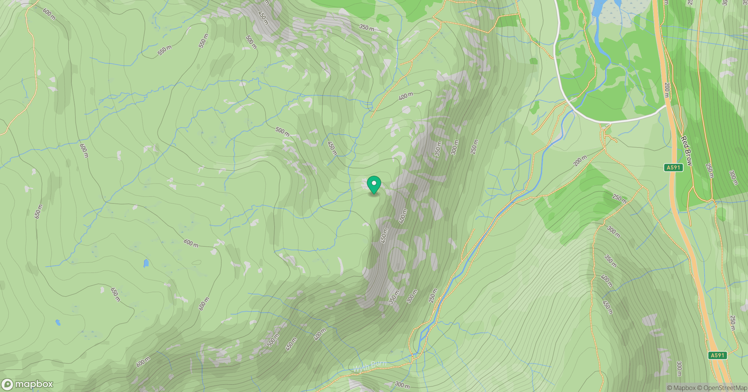Wythburn Fell location map