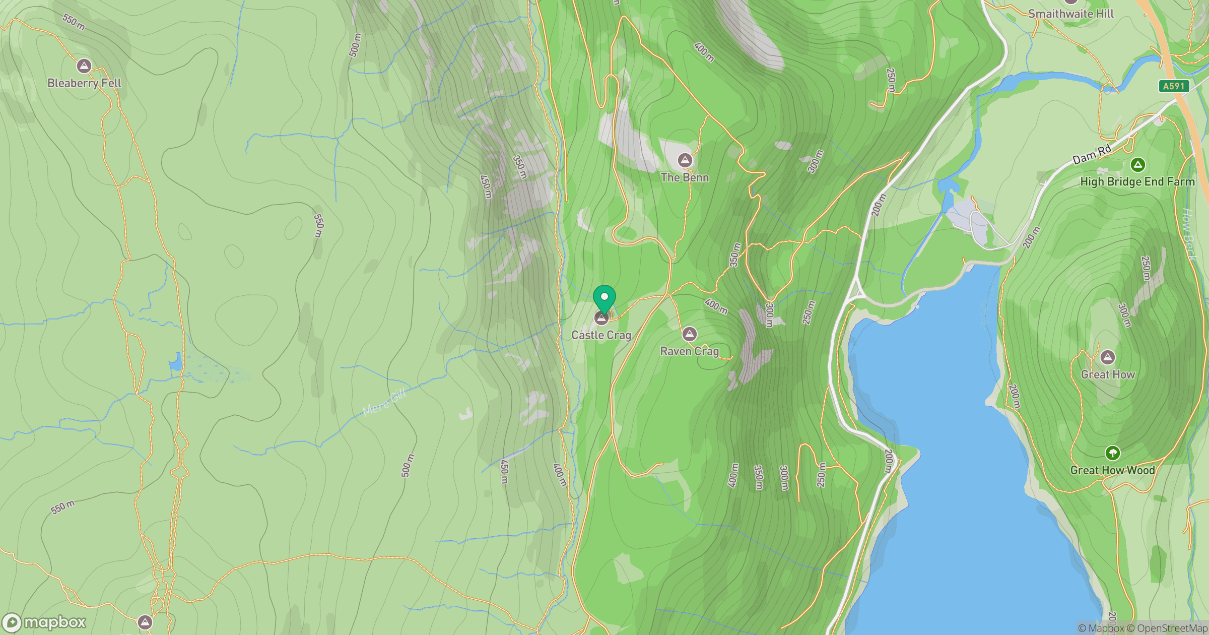 Castle Crag (Shoulthwalte) location map
