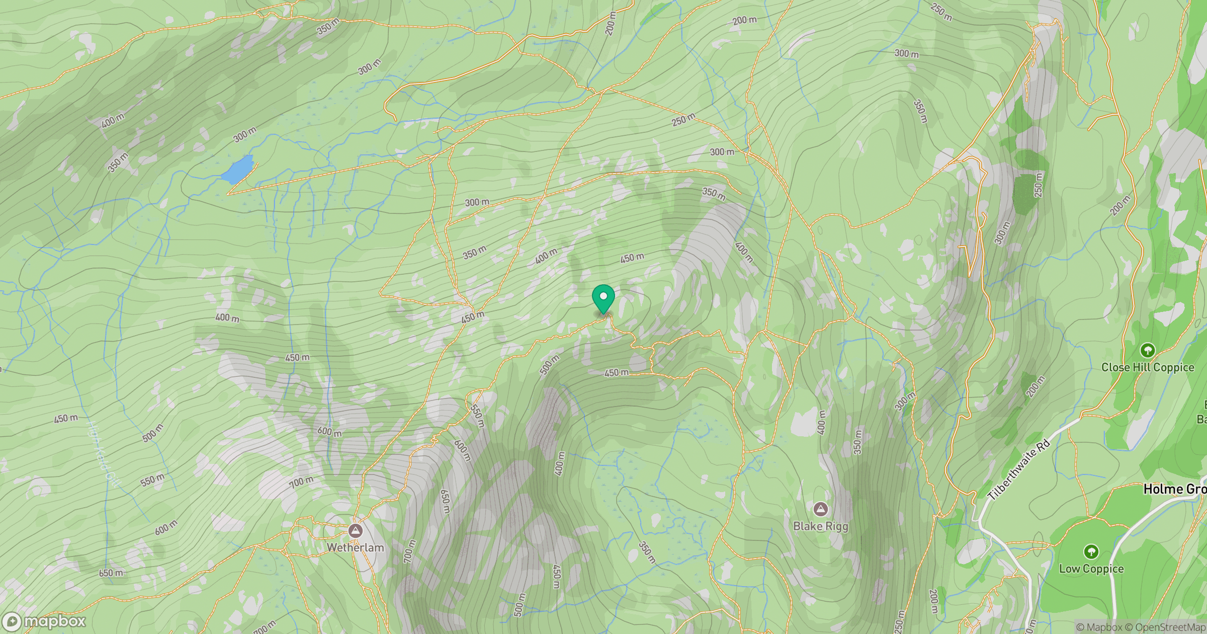 Birk Fell Man - Birk Fell location map