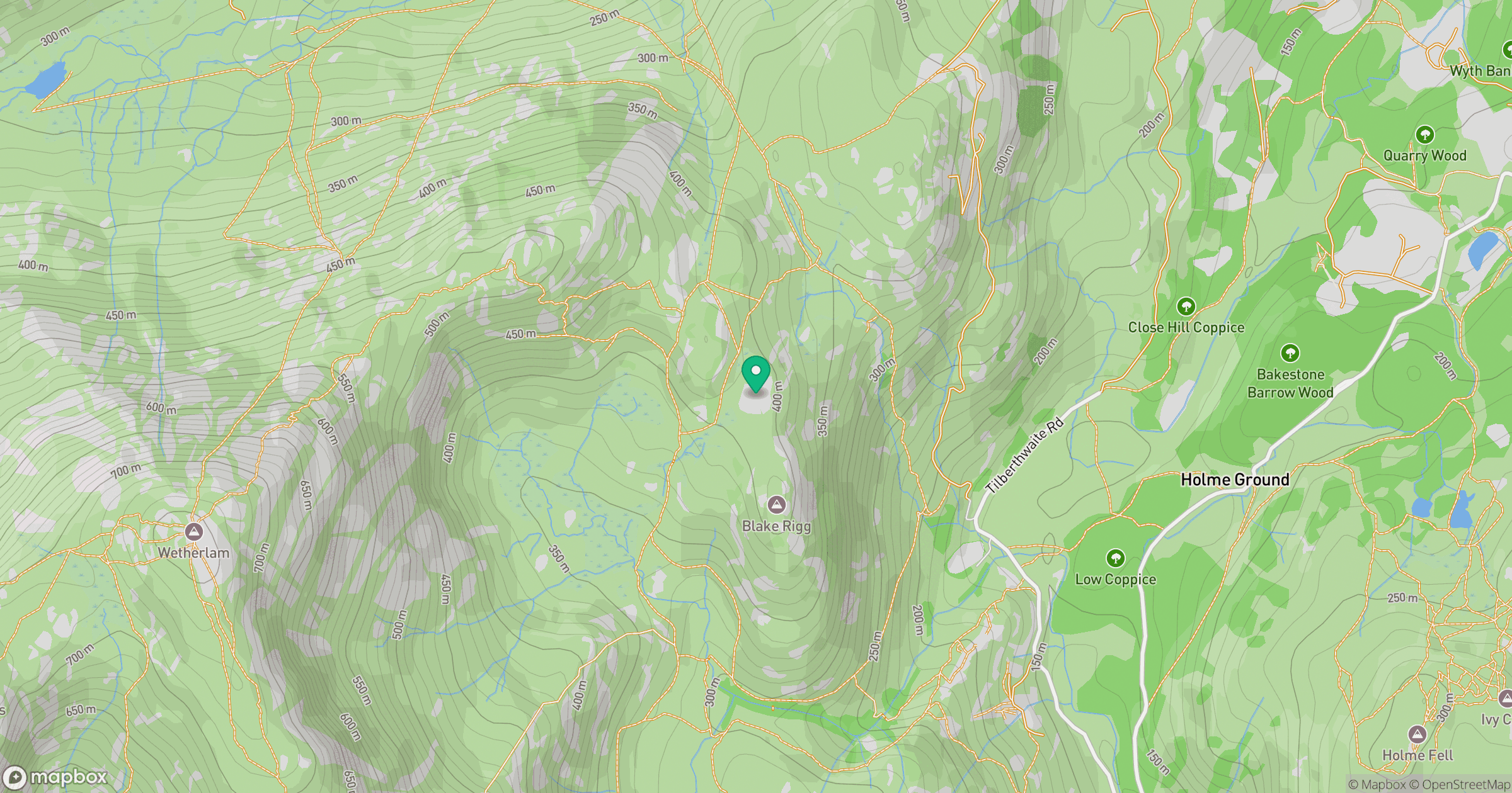 Haystacks (Tilberthwaite) location map