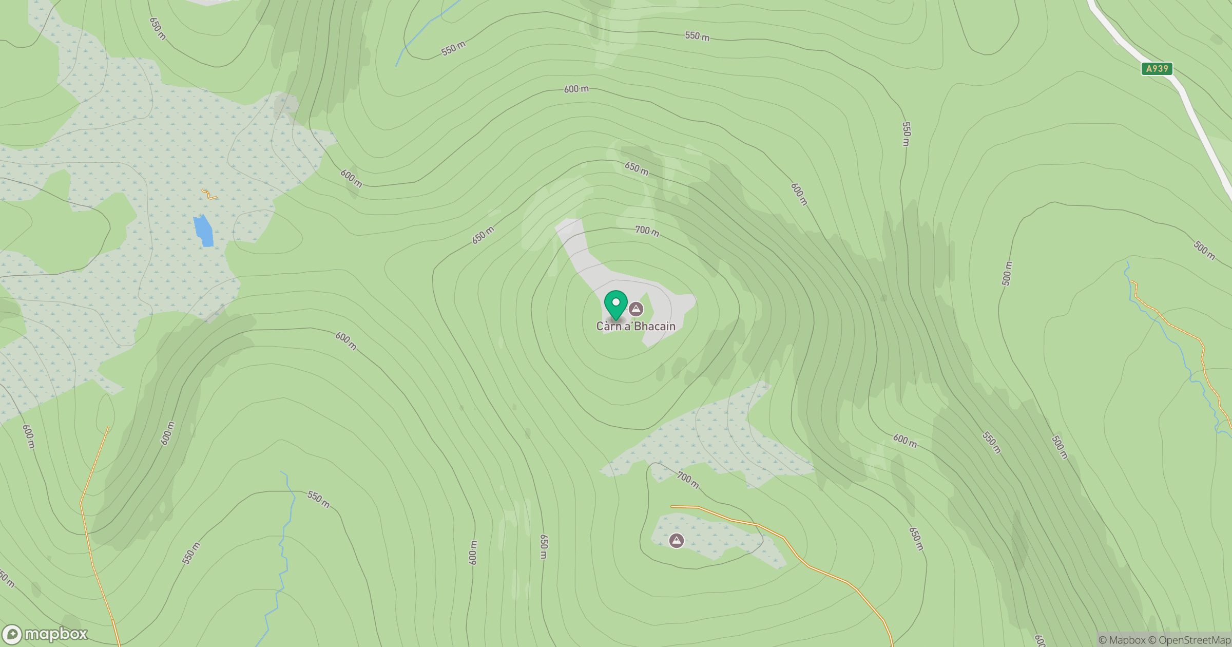 Carn a' Bhacain location map