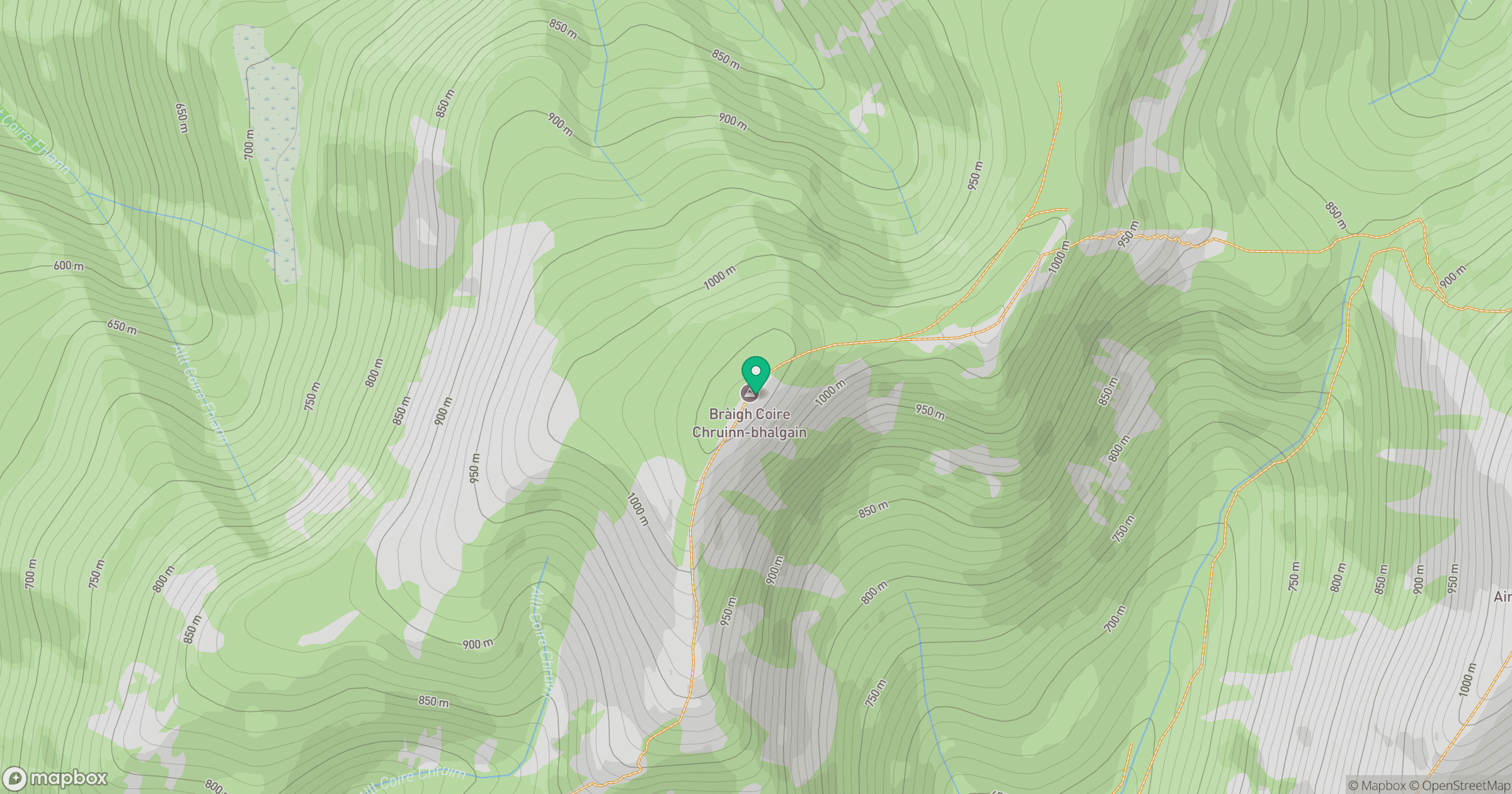 Beinn a' Ghlo - Braigh Coire Chruinn-bhalgain location map