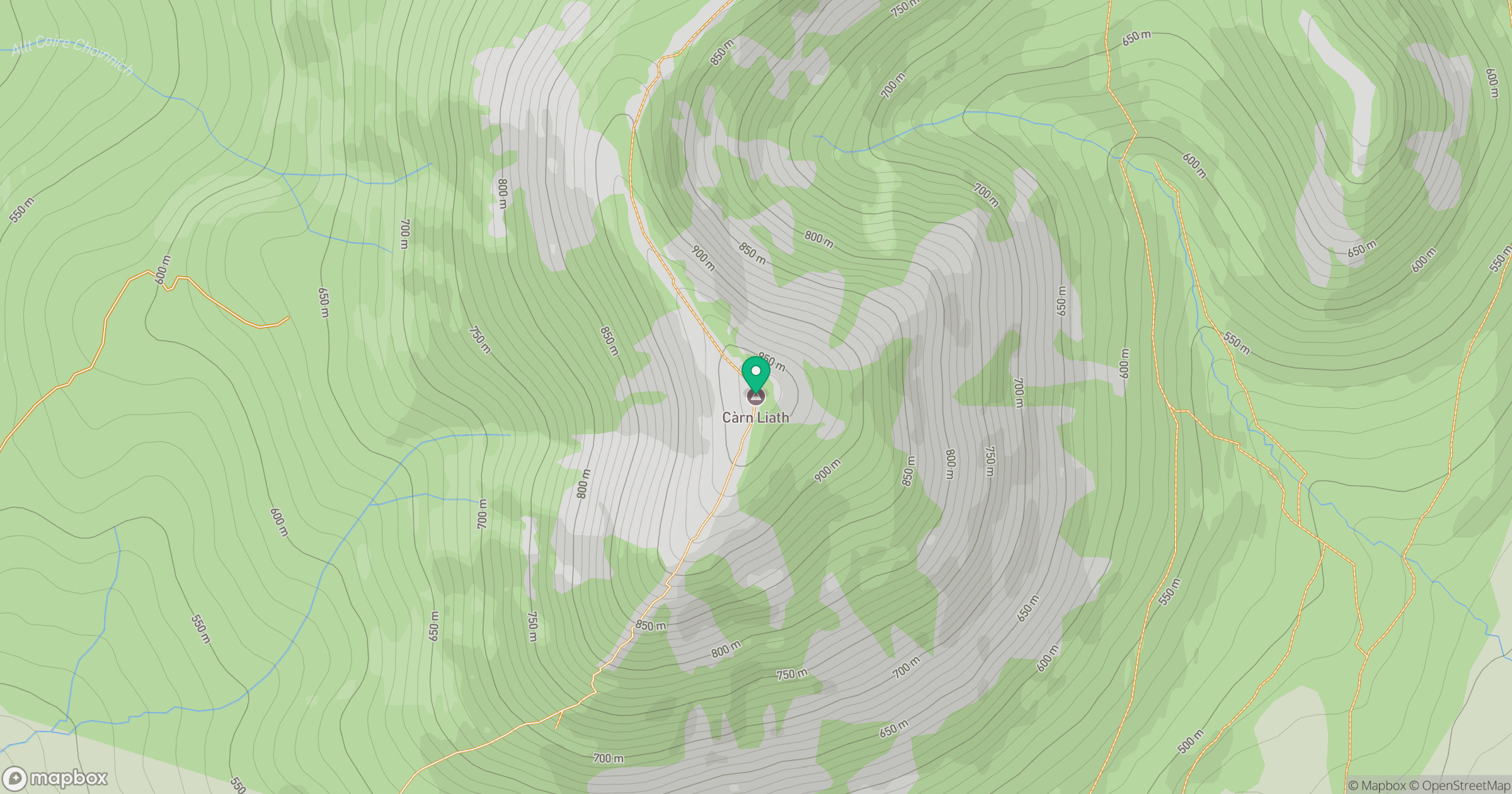 Beinn a' Ghlo - Carn Liath location map
