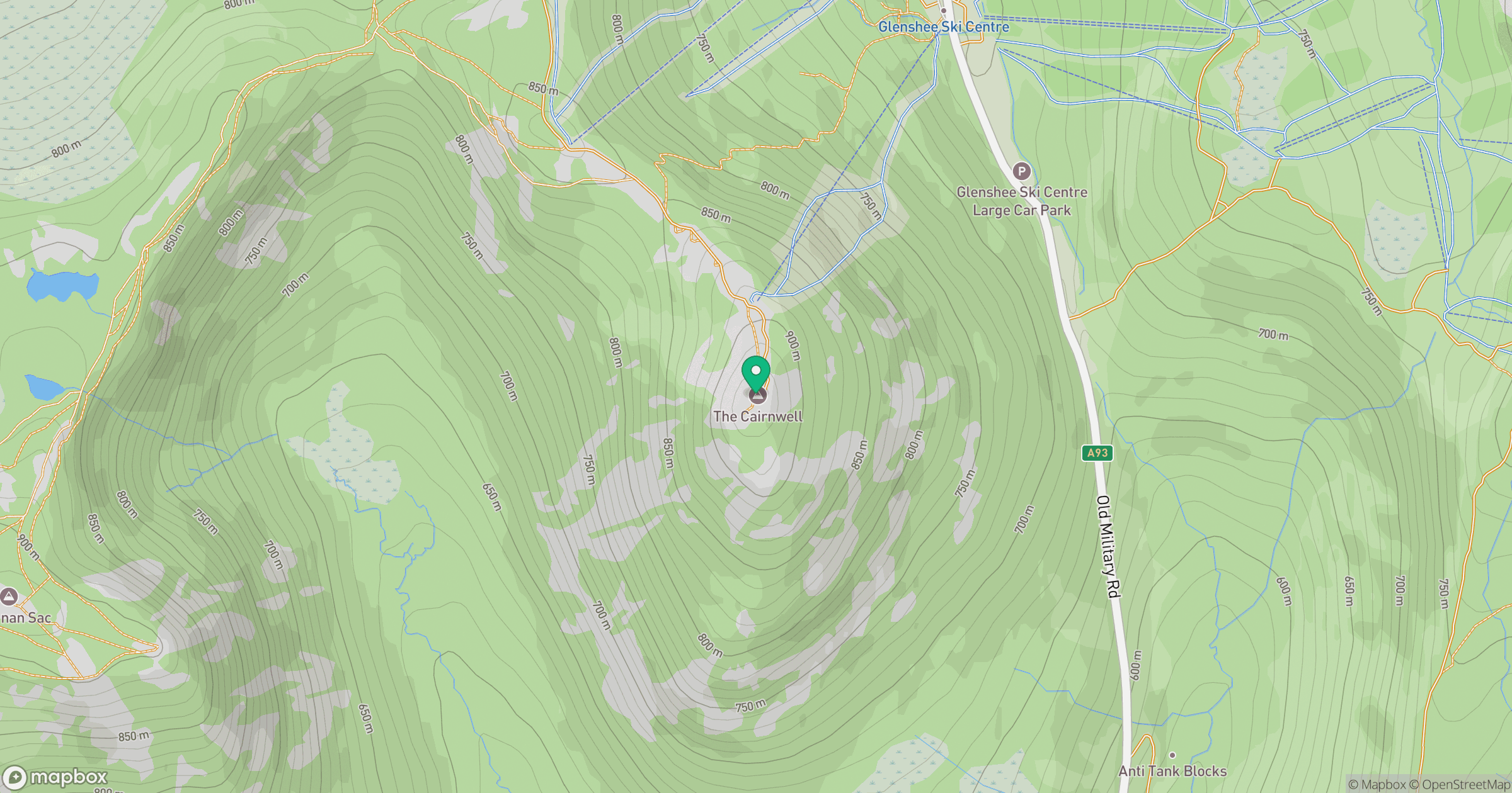 The Cairnwell location map