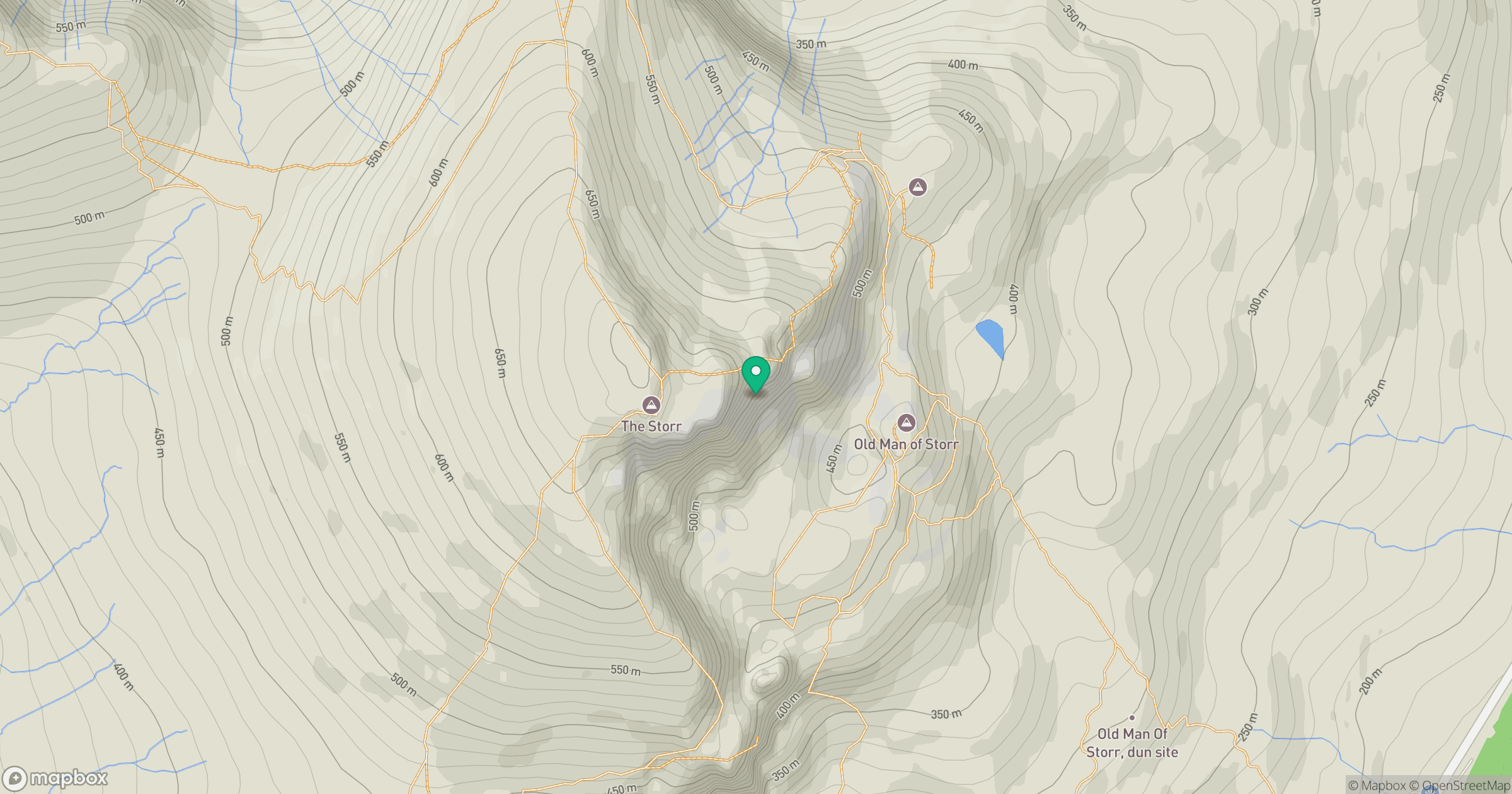The Storr East Top location map