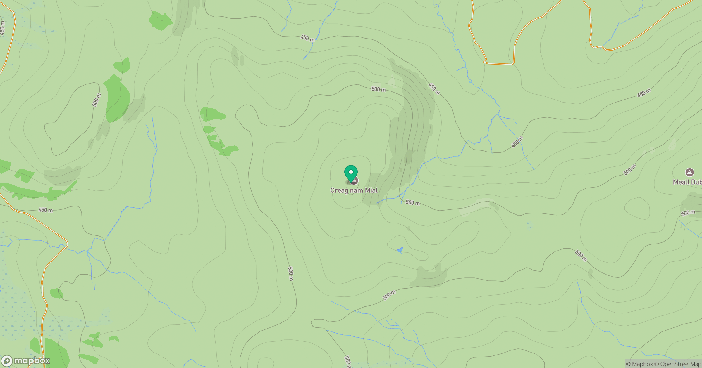 Creag nam Mial location map