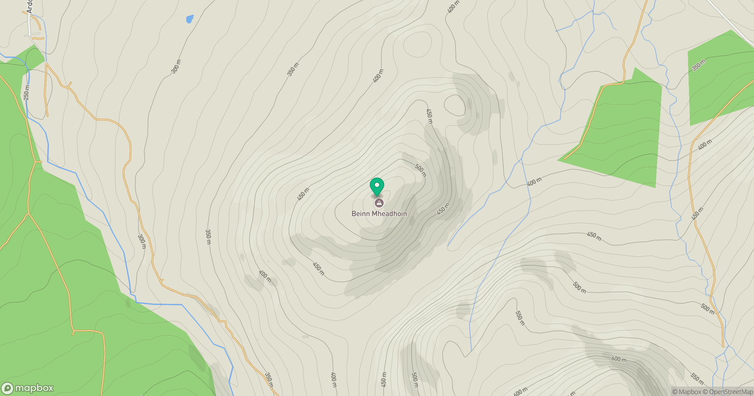 Beinn Mheadhoin location map