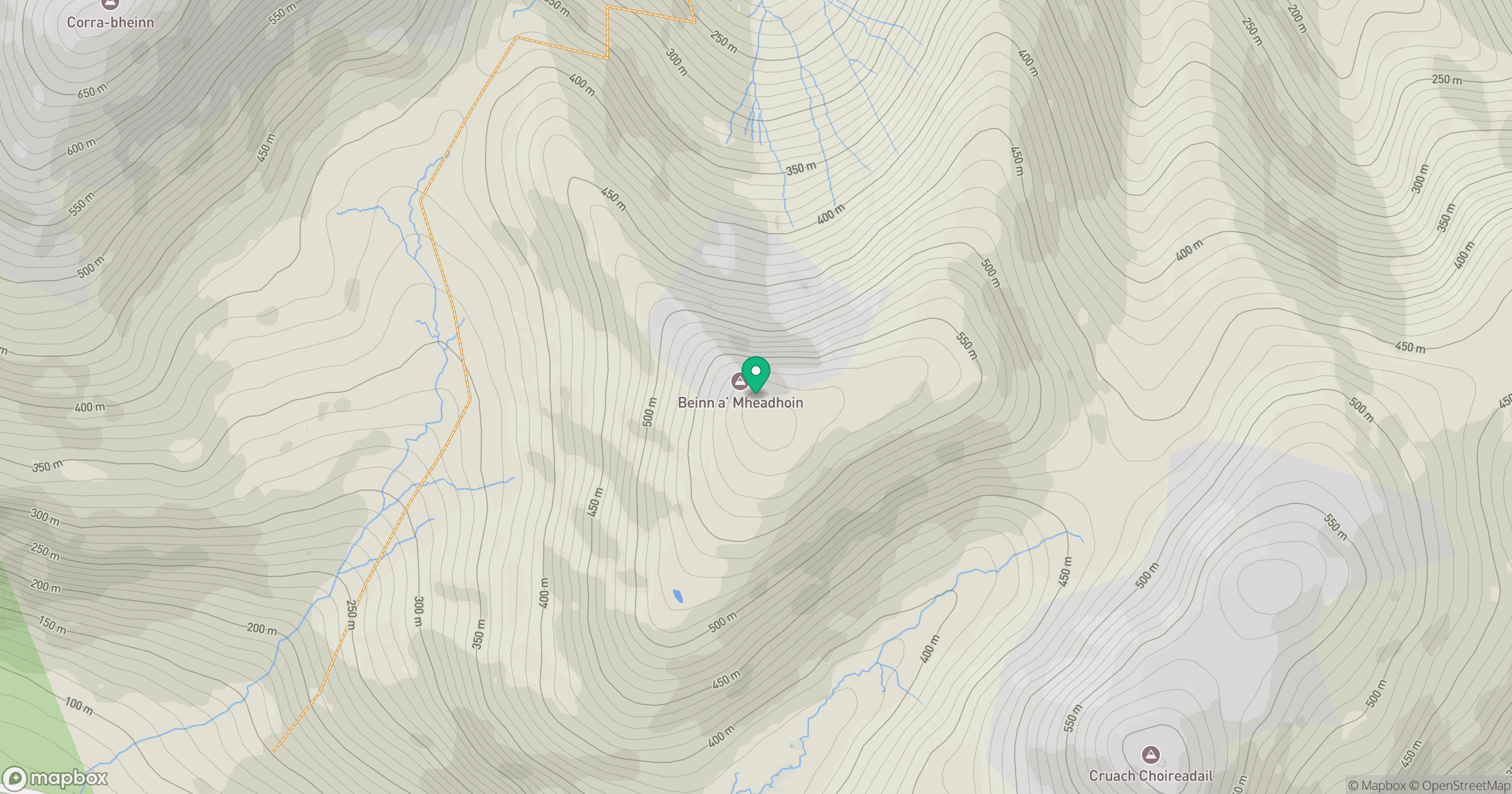 Beinn a' Mheadhoin [Beinn a' Mheadhain] location map