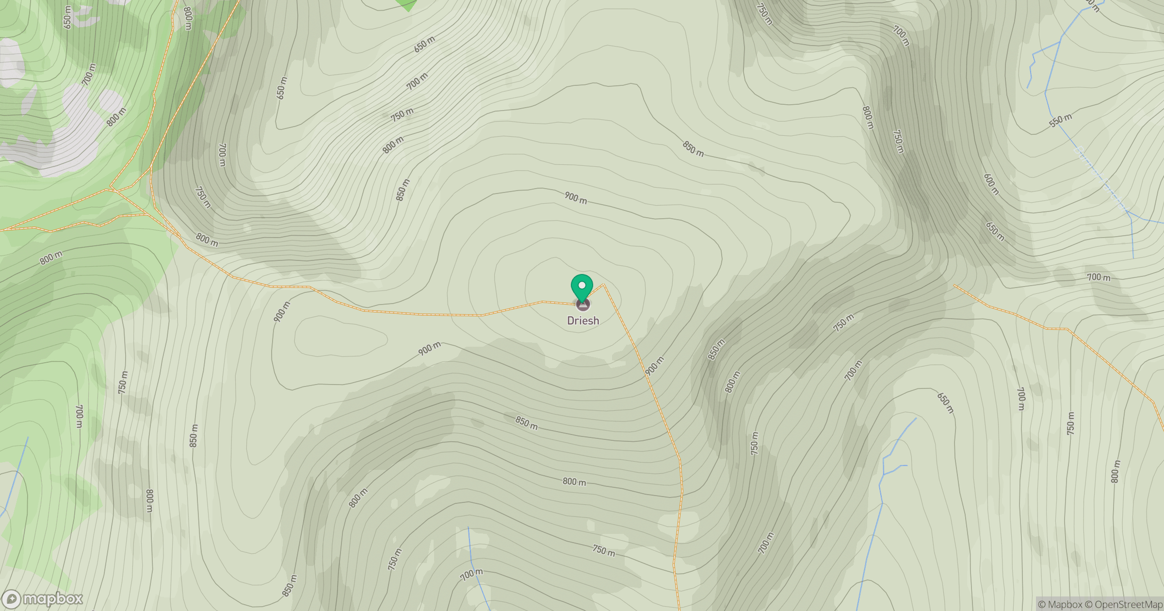 Driesh location map