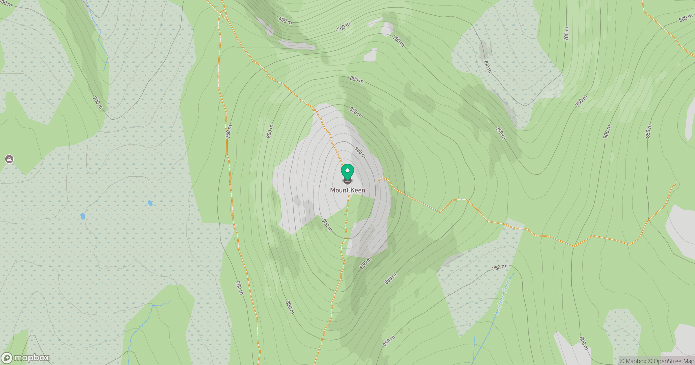 Mount Keen location map