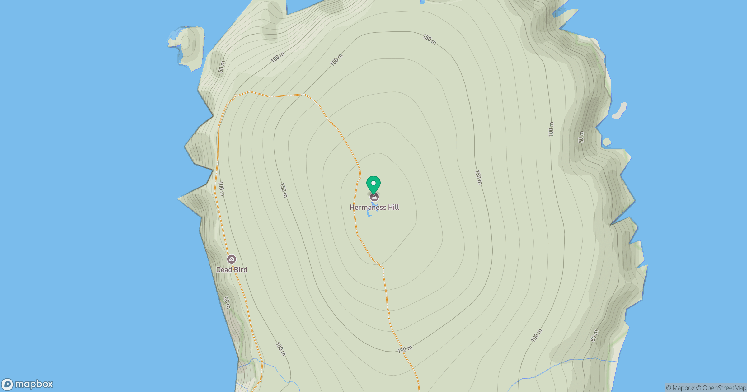 Hermaness Hill location map